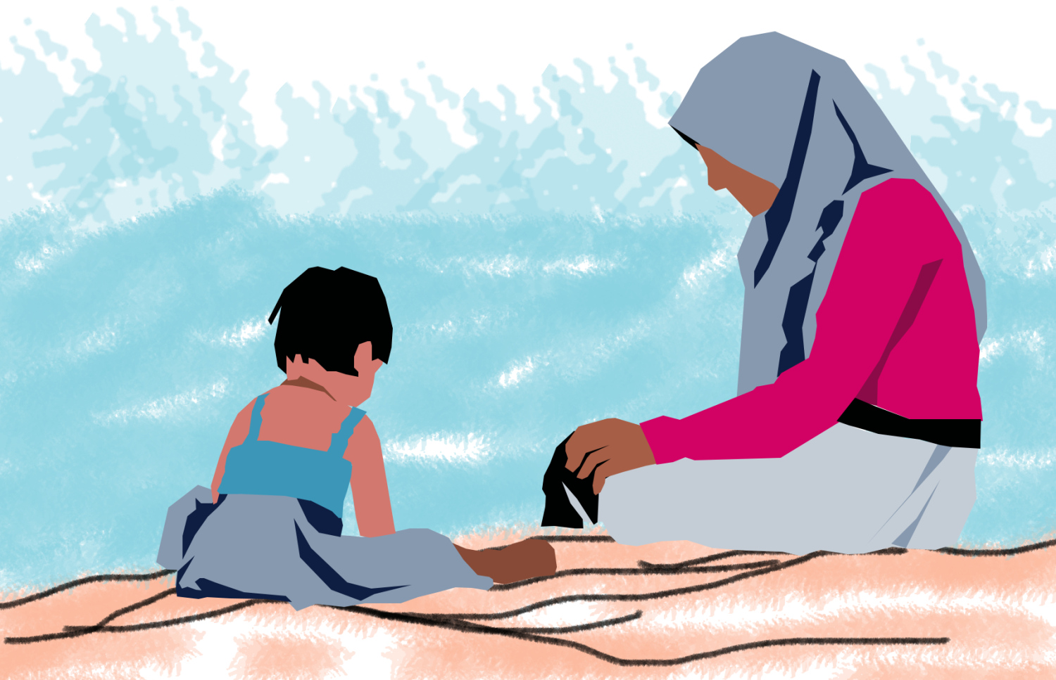 ދަ ޓައިމް އިސް ނައު: އެންޑް ފީމޭލް ޖެނިޓަލް މިއުޓިލޭޝަން/ކަޓިން" ގެ 2025 ވަނަ އަހަރުގެ ގްލޯބަލް ރިޕޯޓުގައިވާ ކުރެހުމެއް -- އިލަސްޓްރޭޝަން: އީކުއަލިޓީ ނައު އަދި ދި އަރްވާނީ އާޓް ޕްރޮޖެކްޓް