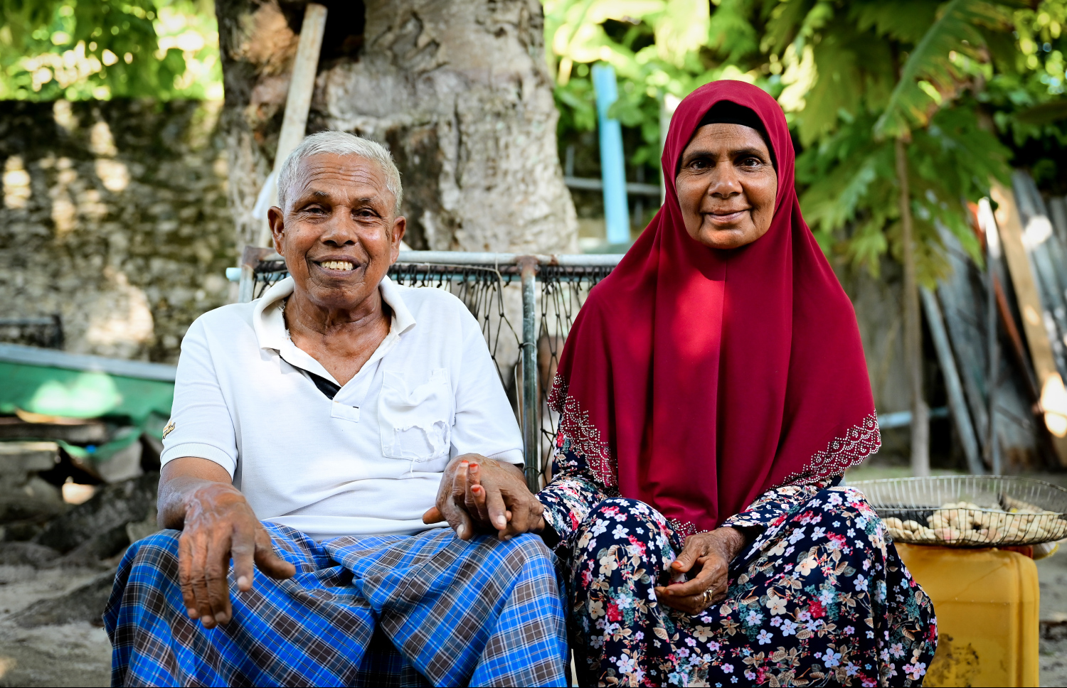 ދަލޭކަ އަދި ރަޝީދު. ދެ މީހުންގެ ކައިވެންޏަށް 45 އަހަރަށްވުރެ ގިނަ ދުވަސްވެއްޖެ.-- ފޮޓޯ: ނިޝާން އަލީ/ މިހާރު