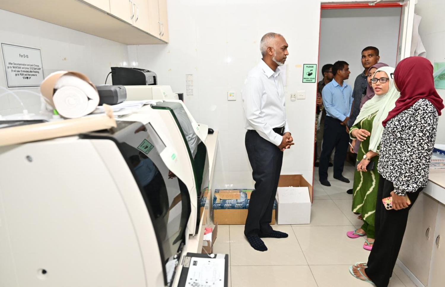 ހާލަތު ބައްލަވަން ރައީސް ތެލެސީމިއާ ސެންޓަރަށް ވަޑައިގެން--