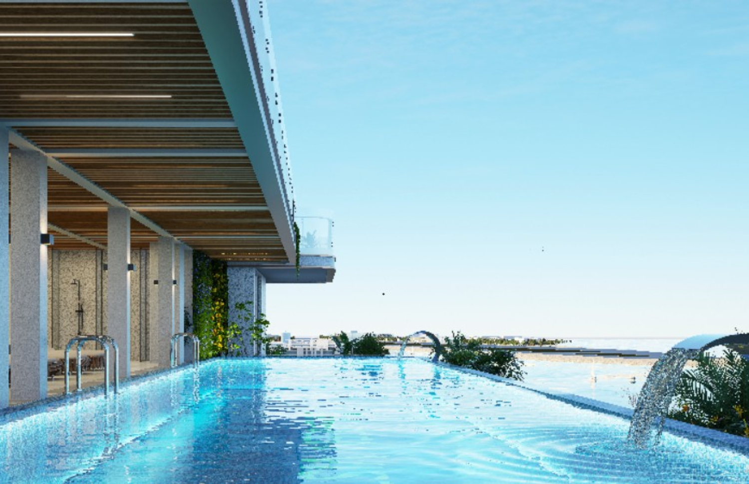 ބޭފެންސީގައި ހެދުމަށް ހަމަޖެހިފައިވާ އިންފިނިޓީ ޕޫލް ހުންނާނެ ގޮތުގެ މޮޑެލް