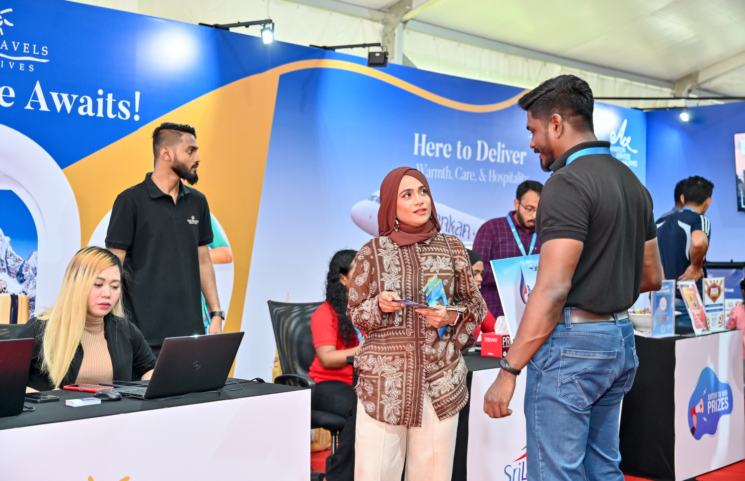 ހައިރައިސް ޕްރައިވެޓް ލިމިޓެޑުން އިންތިޒާމުކޮށްގެން ހުޅުމާލެ ސެންޓްރަލް ޕާކުގައި ކުރިއަށްގެންދާ ވެކޭޝަންސް އެކްސްޕޯ.-- ފޮޓޯ: ނިޝާން އަލީ