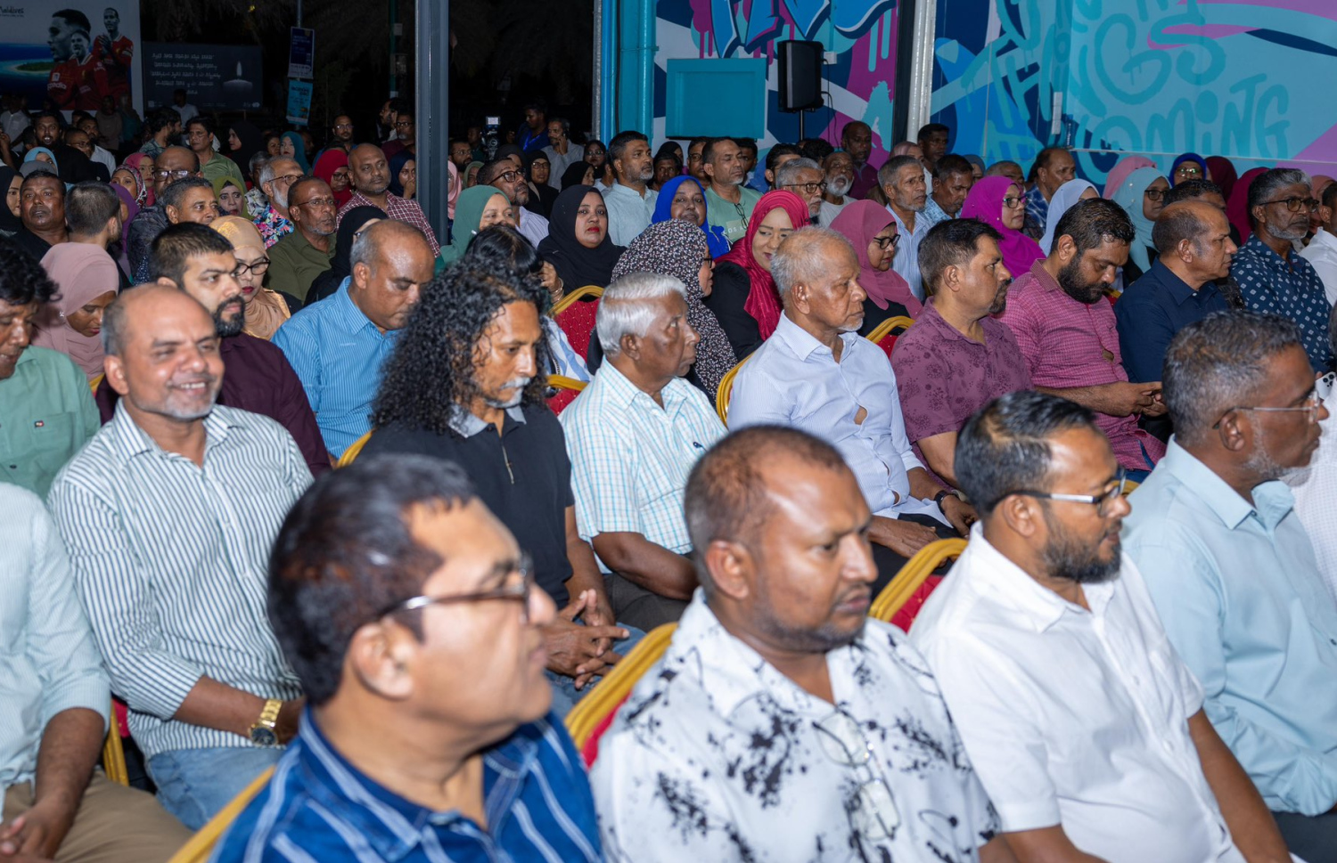 ޕީއެންސީން ރޭ ބޭއްވި ޖަލްސާގައި އެ ޕާޓީގެ މެމްބަރުން ބައިވެރިވަނީ.-- ފޮޓޯ: ޕީއެންސީ