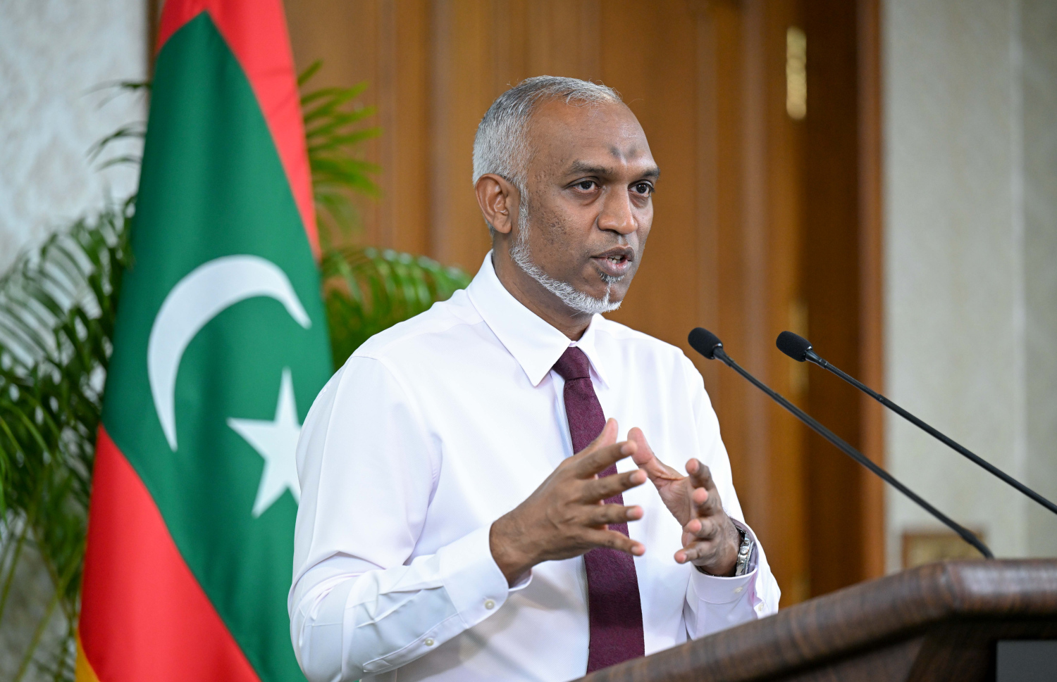 ރައީސް މުއިއްޒު މިއަދު ނޫސްވެރިންނާ ވާހަކަފުޅު ދައްކަވަނީ-- ފޮޓޯ: ރައީސް އޮފީސް