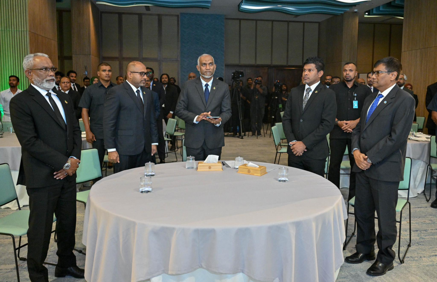 ރައީސް މުއިއްޒު "މޯލްޑިވްސް 2.0" މިރޭ އިފުތިތާހު ކޮށްދެެއްވަނީ.---ފޮޓޯ: ރައީސް އޮފީސް