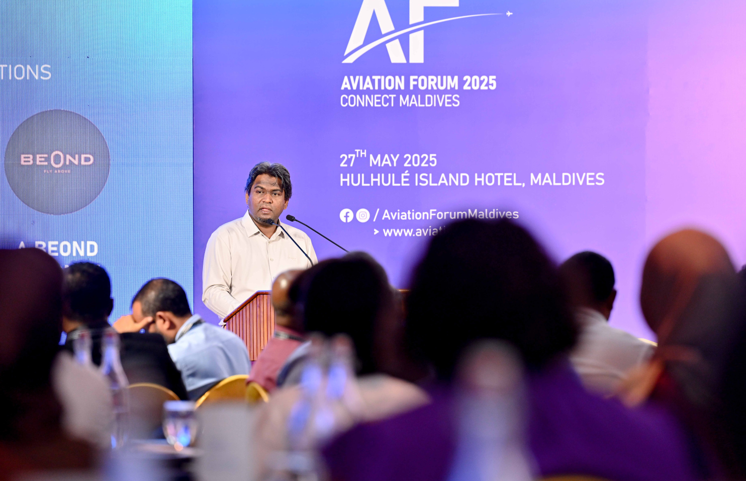 ހުޅުލޭ އައިލެންޑް ހޮޓެލްގައި ބޭއްވި އޭވިއޭޝަން ފޯރަމް .-- ފޮޓޯ: ނިޝާން އަލީ | މިހާރު