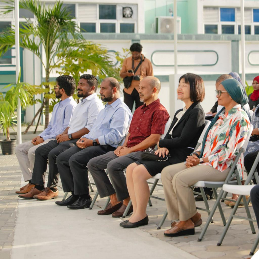 ހުޅުމާލޭގައި އާބަން ފާމިންގެ ދެވަނަ މަޝްރޫއު އިފްތިތާހުކުރުމަށް ބޭއްވި ރަސްމިއްޔާތު.-- ފޮޓޯ: އެޗްޑީސީ