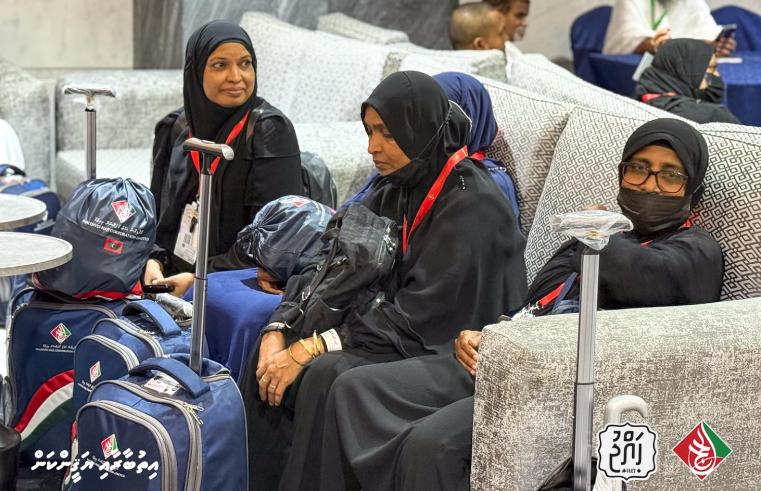 ދިވެހި ހައްޖާޖީން މިނާގައި: ހައްޖާޖީން މިނާއަށް އައުމުން ވަނީ ހޫނު މަރުހަބާއެއް ކިޔާފައި -- ފޮޓޯ: ހައްޖު ކޯޕަރޭޝަން