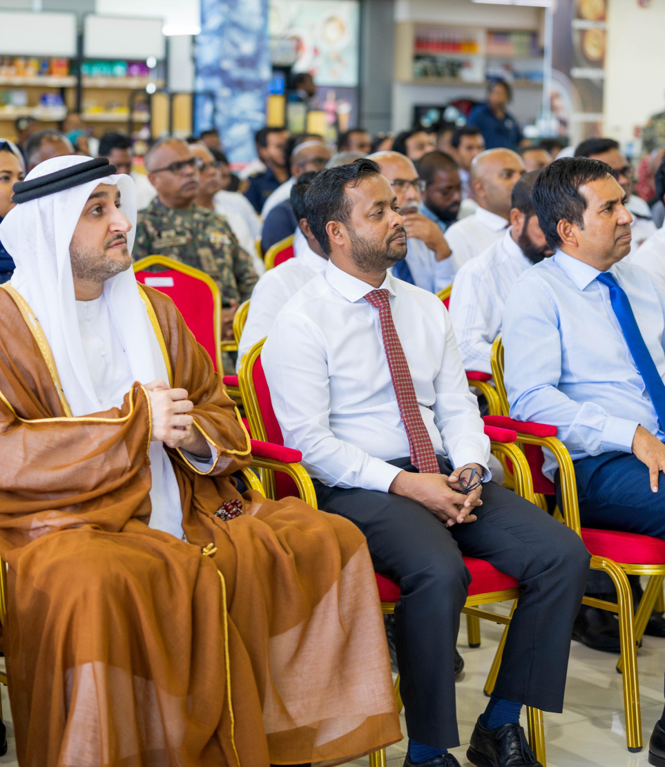 މާފަރު އިންޓަނޭޝަނަލް އެއާޕޯޓް އިންޓަނޭޝަނަލް ފެންވަރުގައި ހުޅުވުމަށް ބޭއްވި ރަސްމިއްޔާތު.-- ފޮޓޯ: ކޮންސްޓްރަކްޝަން މިނިސްޓްރީ