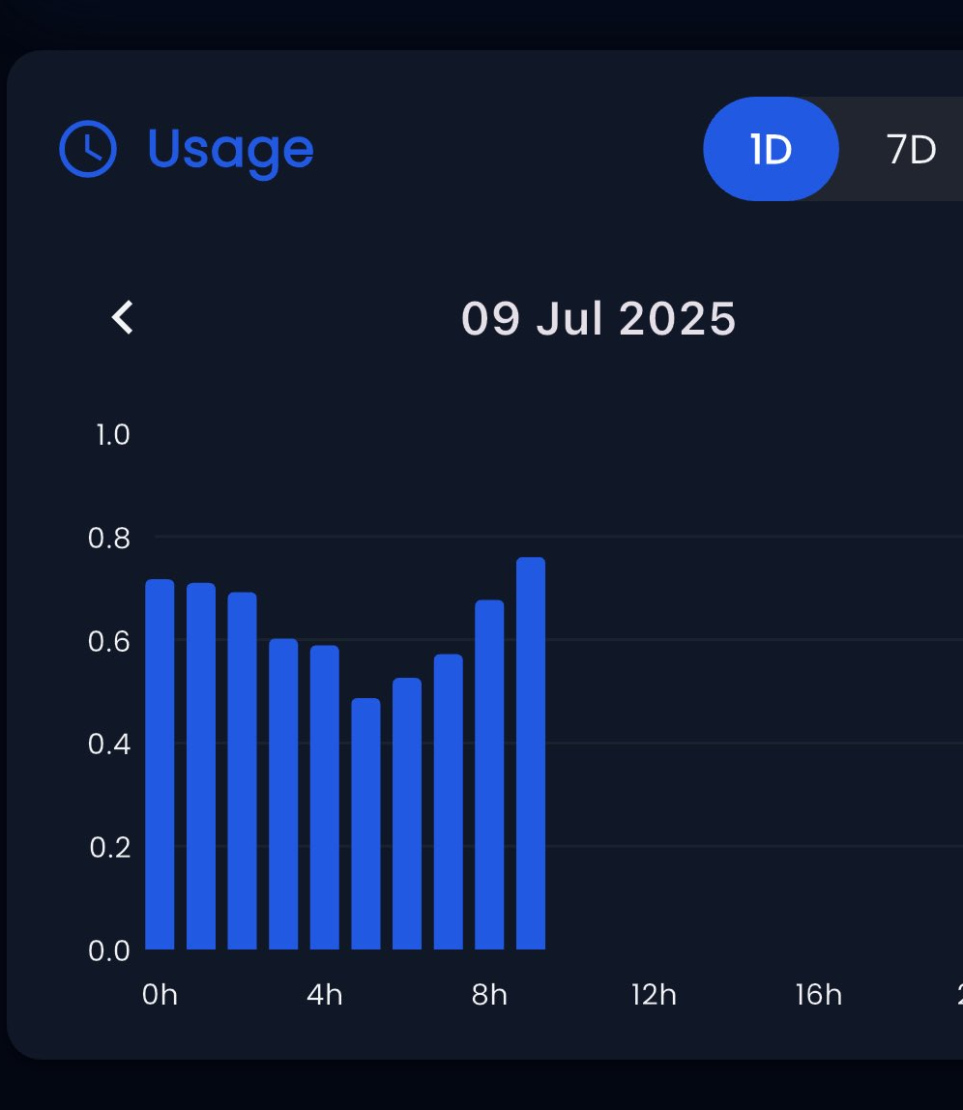 ސްމާޓް މީޓަރު އެޕްލިކޭޝަނުން އެއް ދުވަހު ކަރަންޓު ބޭނުންކުރި މިންވަރު ދައްކުވައިދެނީ-- ފޮޓޯ: ސްޓެލްކޯ