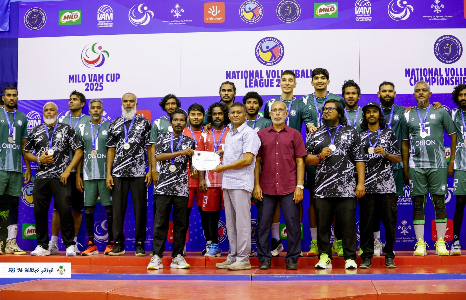 ސިފައިން މިވަނީ ޖެހިޖެހިގެން ތިން ގައުމީ ފައިނަލްގައި އެޗްޑީސީ ބަލިކޮށްފަ.-- ފޮޓޯ: ސްޕޯޓްސް މިނިސްޓްރީ