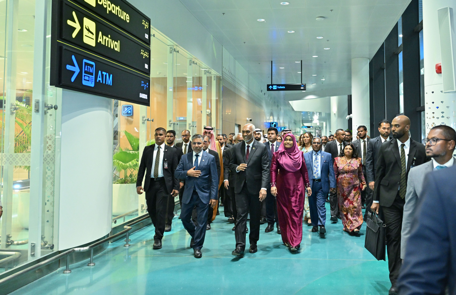 ވެލާނާ އިންޓަނޭޝަނަލް އެއާޕޯޓުގެ އާ ޓާމިނަލް ރައީސް މުއިއްޒު ބައްލަވާލައްވަނީ.-- ފޮޓޯ: ރައީސް އޮފީސް