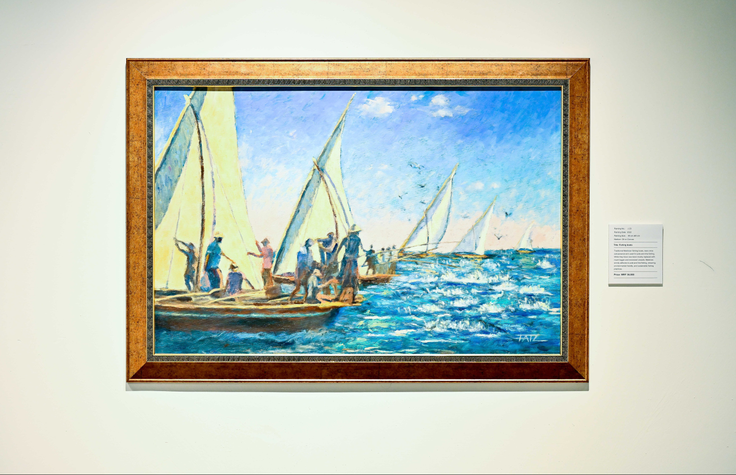 ރާއްޖޭގެ އެހާރާއި މިހާރުގެ ދިރިއުޅުން ދައްކުވައިދޭ ކުރެހުންތަކާ އެކު، އާޓް ގެލެރީގައި މިހާރު ކުރިއަށް ގެންދާ މަނާގޭ އަބްދުﷲ ފާއިޒުގެ ކުރެހުމުގެ މައުރަޒުގެ ކުރެހުމެއް: މި މަހުގެ 16 އިގެ ނިޔަލަށް މި މައުރަޒު ކުރިއަށް ގެންދާނެ.---ފޮޓޯ: ނިޝާން އަލީ| މިހާރު