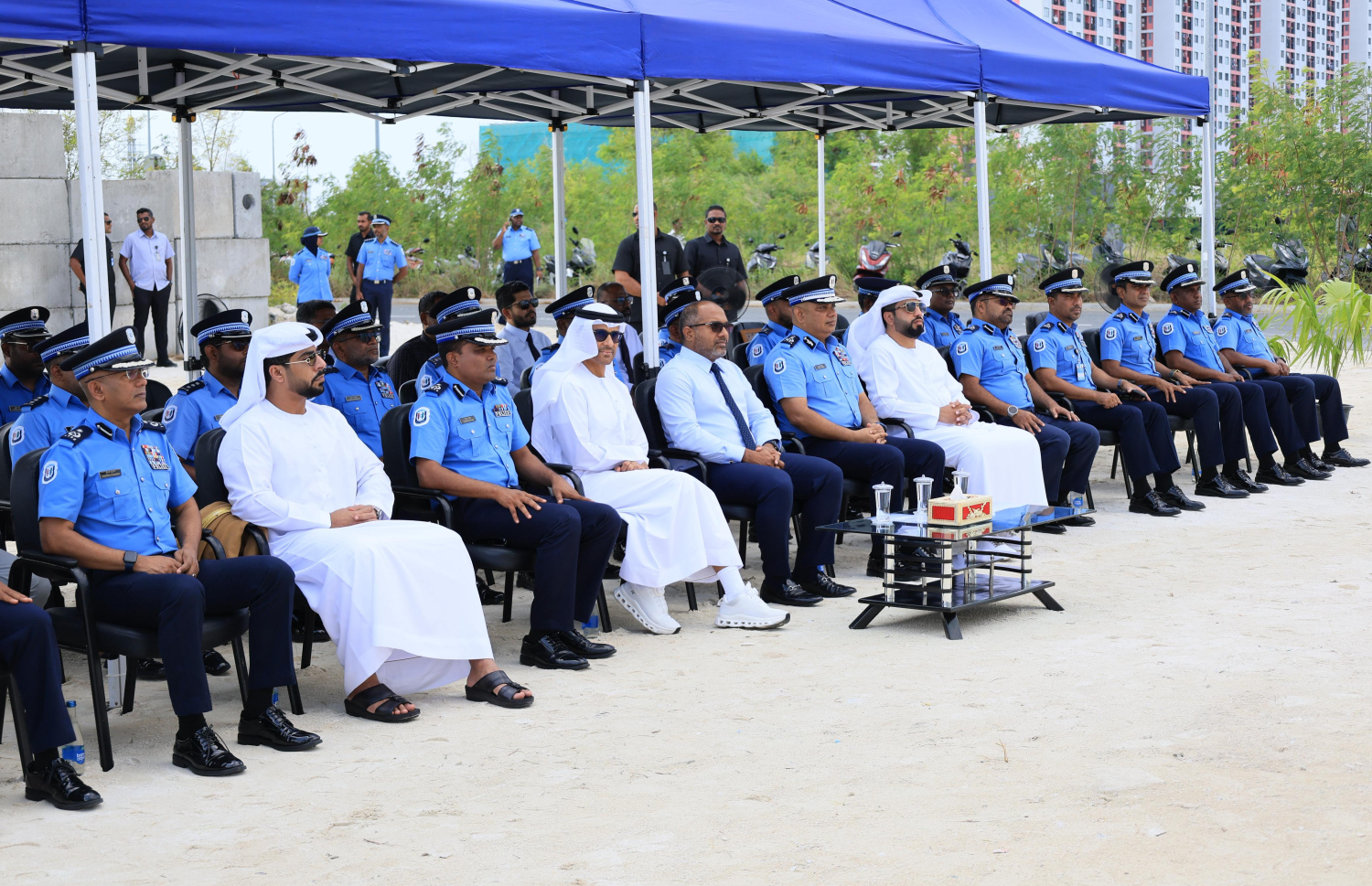 ފުލުހުންގެ ޑާޓާ ސެންޓަރުގެ ބިންގާ އެޅުމުގެ ރަސްމިއްޔާތު.-- ފޮޓޯ: ޕޮލިސް