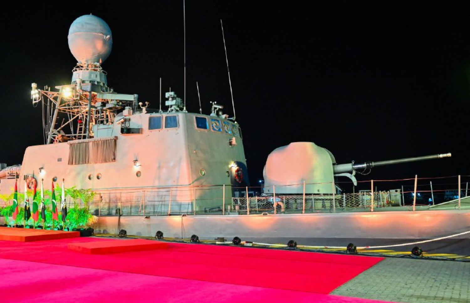 ތުރުކީން ރާއްޖެއަށް ހަދިޔާކުރި ޓީސީޖީ ވޮލްކަން (ޕީ-343) މަނަވަރު -- ފޮޓޯ: ނިޝާން އަލީ| މިހާރު