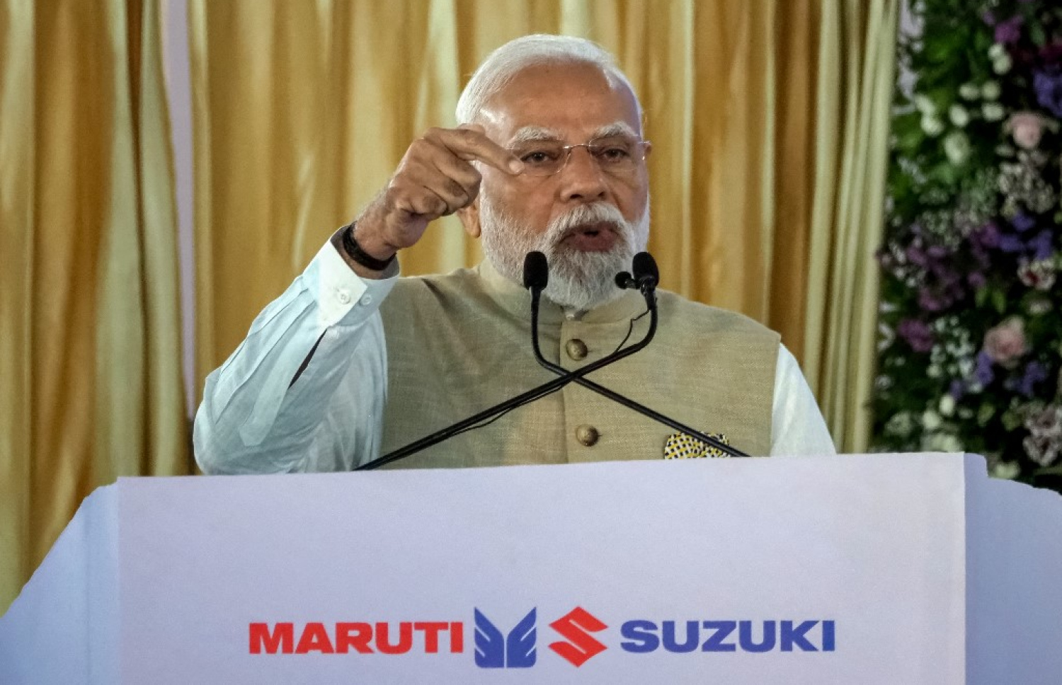 އިންޑިއާގައި ބޮޑުވަޒީރު ނަރެންދުރަ މޯދީ --ފޮޓޯ: އޭއެފްޕީ