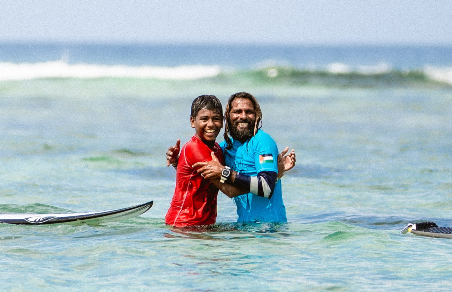 ފައިނަލް ހީޓަށް ފަހު އަންމަޑޭ (ކ) އާއި ޔަސީން (ވ).-- ފޮޓޯ ސިޑިބަރި | ޝާބިން