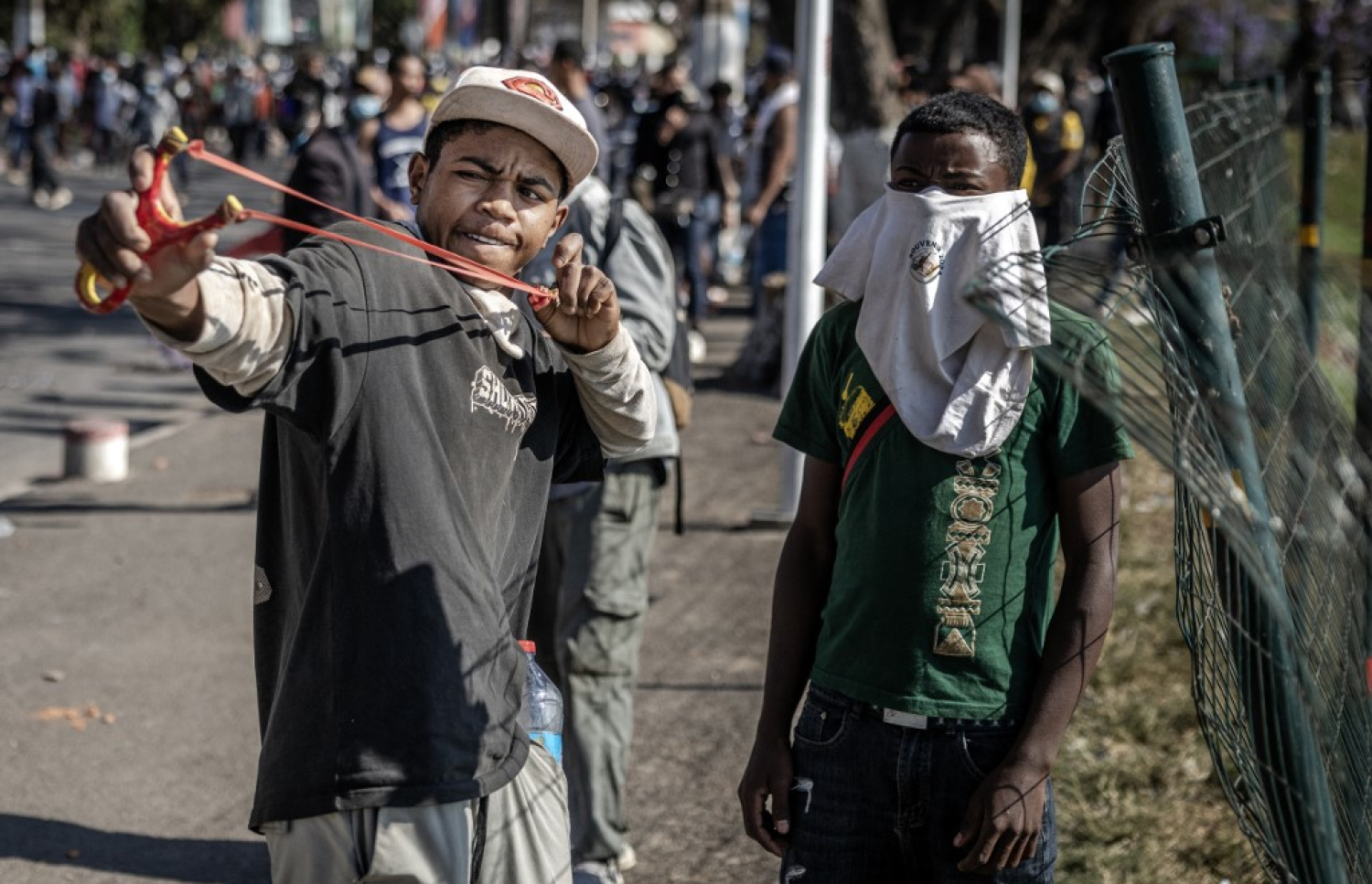 މަޑަގަސްކަރާގައި މުޒާހަރާކުރަނީ. -- ފޮޓޯ: އޭއެފްޕީ