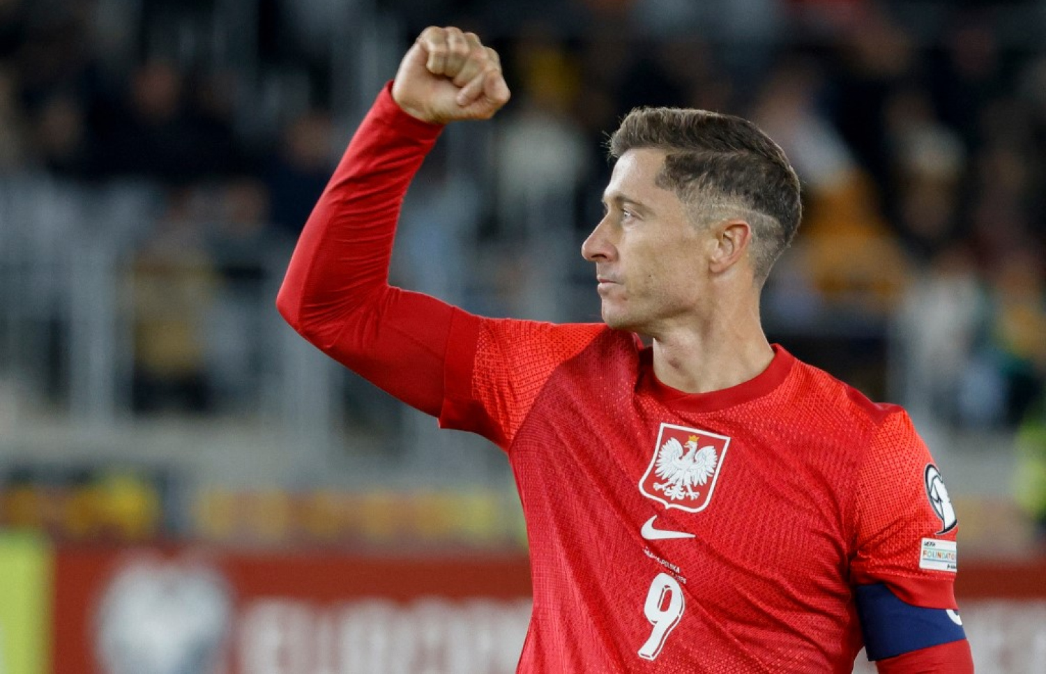 ލެވަންޑޯސްކީ ލިތުއޭނިއާ ކޮޅަށް ގޯލެއް ޖެހުމަށް ފަހު. -- ފޮޓޯ: އޭއެފްޕީ