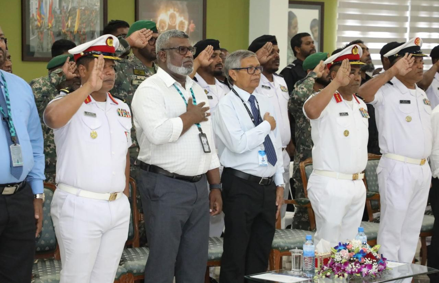 ޕޯޓް ސެކިޔުރިޓީ ޓްރެއިނިން ޕްރޮގްރާމް ނިންމުމުގެ ރަސްމިއްޔާތު. --ފޮޓޯ: އެމްޕީއެލް