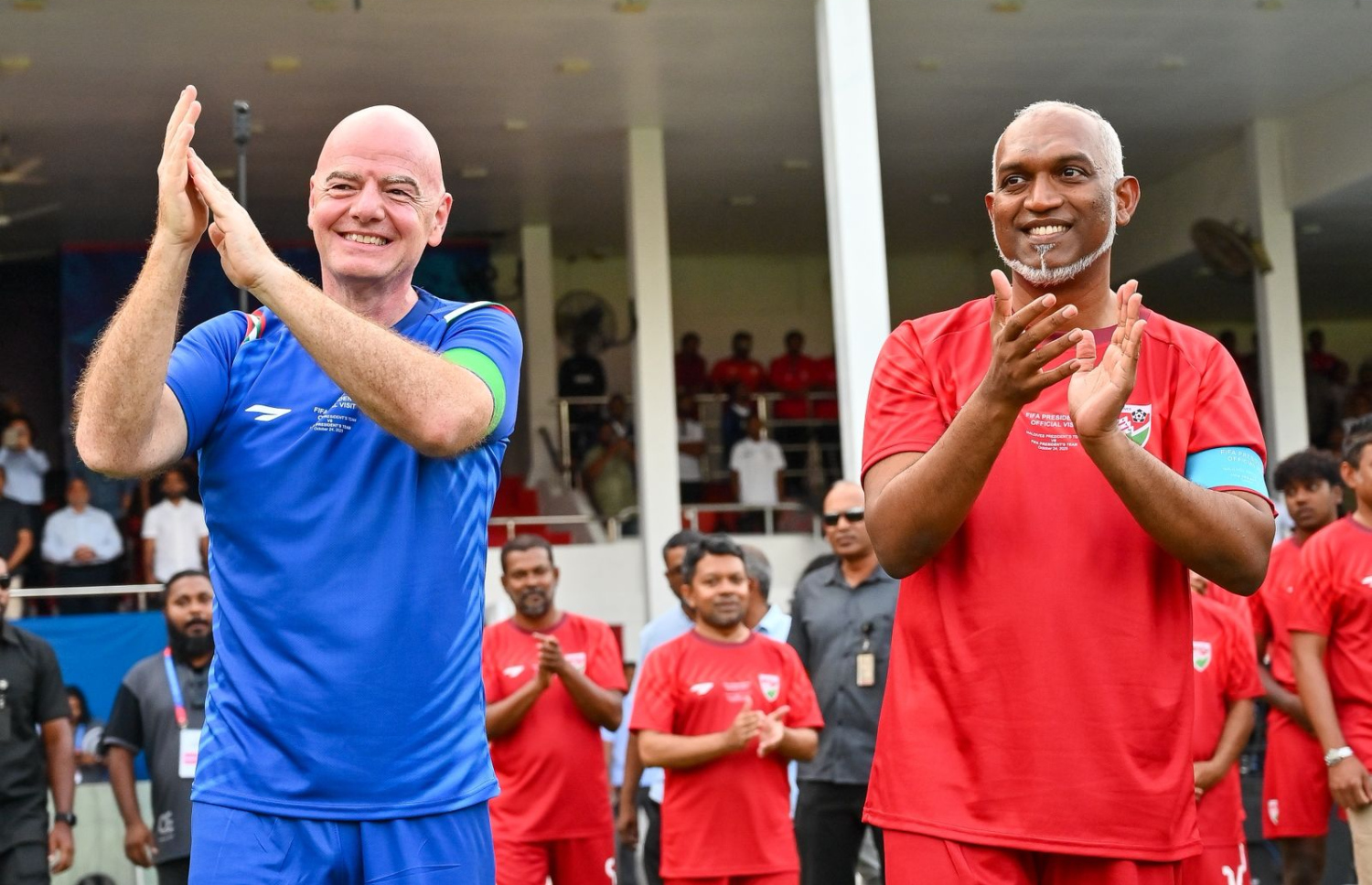 އިންފަންޓީނޯ (ވ) ރައީސް މުއިއްޒުއާ އެކު. -- ފޮޓޯ: ނިޝާން އަލީ/ މިހާރު