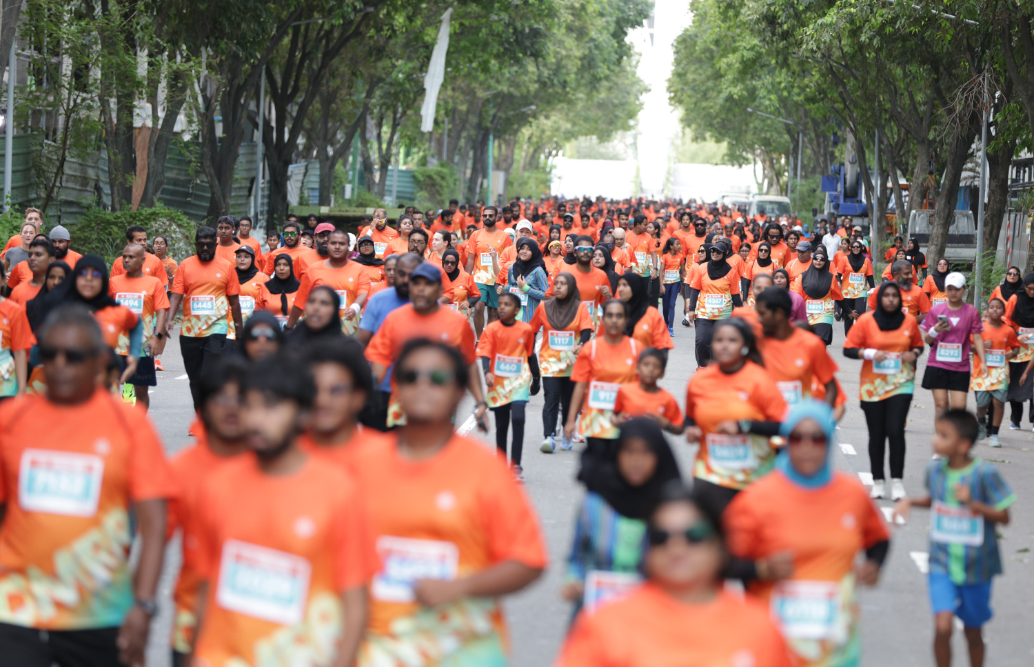 އްޖޭގައި ބާއްވާ ދުވުމުގެ އެންމެ ބޮޑު ރޭސް، ދިރާގު މޯލްޑިވްސް ރޯޑް ރޭހުގެ ބައިވެރިން ދުވަނީ: މި އަހަރުގެ ރޭހުގައި 4،500 ދުވުންތެރިން ބައިވެރިވި.--- ފޮޓޯ: ދިރާގު