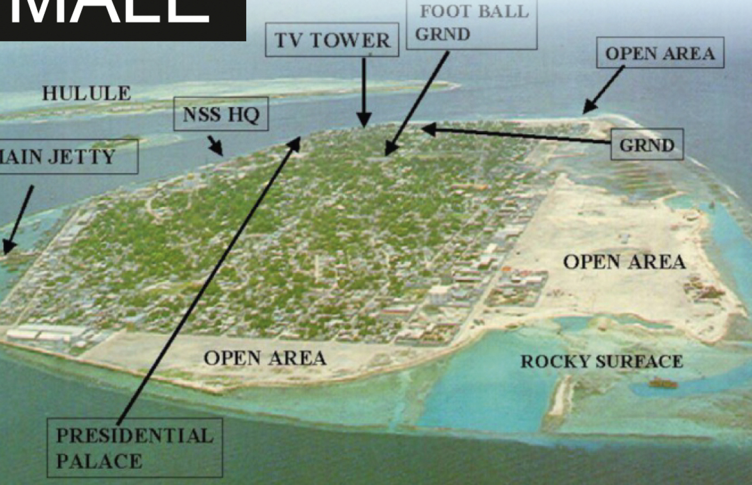 ނޮވެމްބަރު 3، 1988 ގައި މާލެއަށް ޕްލޯޓްގެ ހަނގުރާމަވެރިން އެރި އިރު މާލެ އޮތް ގޮތާއި މުހިންމު ތަންތަން ފާހަގަކޮށް، އިންޑިއާ ސިފައިންގެ ކުރީގެ ބައެއް އޮފިސަރުން ހިއްސާކޮށްފައިވާ ފޮޓޯއެއް.