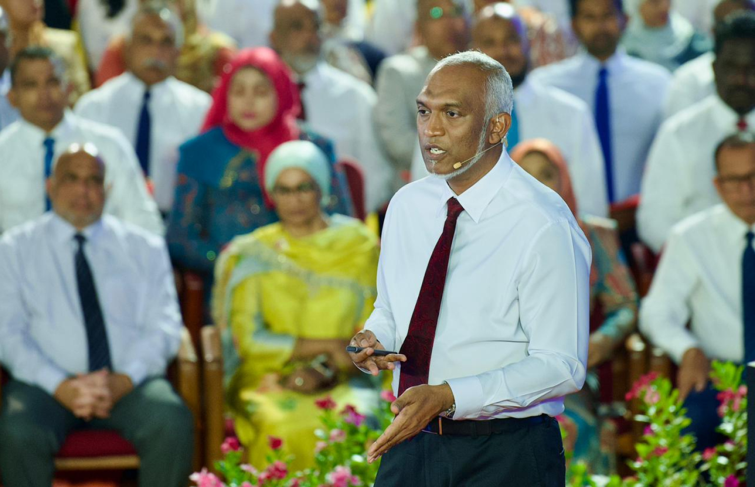 މިރޭގެ އިވެންޓްގައި ރައީސް ވާހަކަ ދައްކަވަނީ: ގޭންގެއްގެ ޝަރުތު ހަމަވާ ބައެއް ނެތް ކަމަށް ރައީސް ވިދާޅުވި - ފޮޓޯ: ނިޝާން އަލީ / މިހާރު