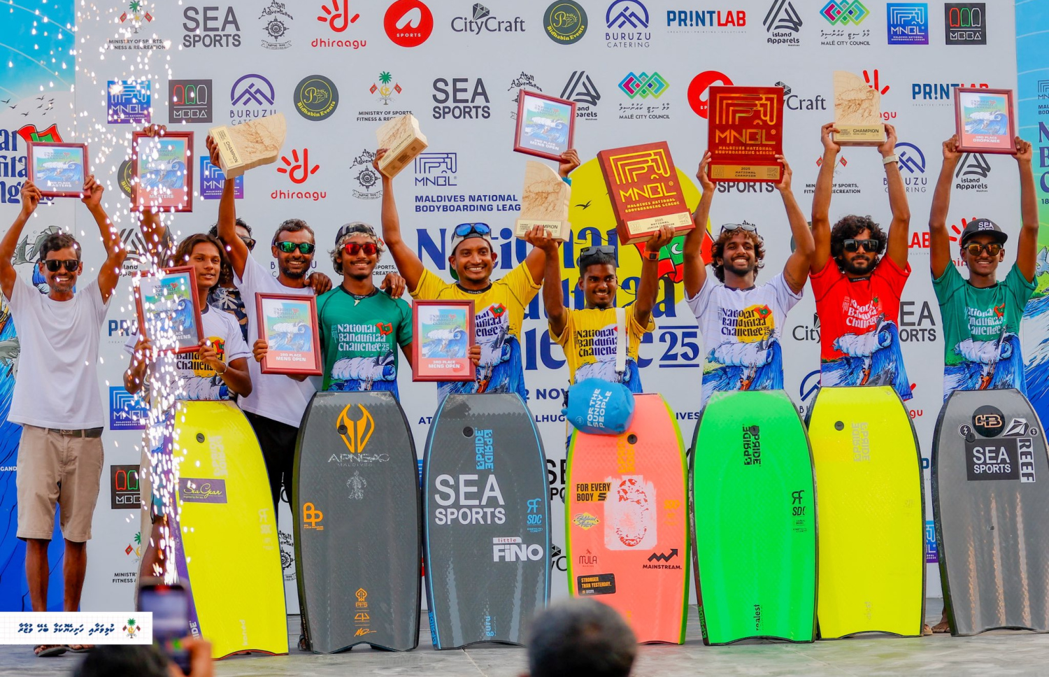 ބަނޑުފިލާ ޗެލެންޖްގެ ވަނަތަކަށް ދިޔަ އެތުލީޓުން. -- ފޮޓޯ: ސްޕޯޓްސް މިނިސްޓްރީ