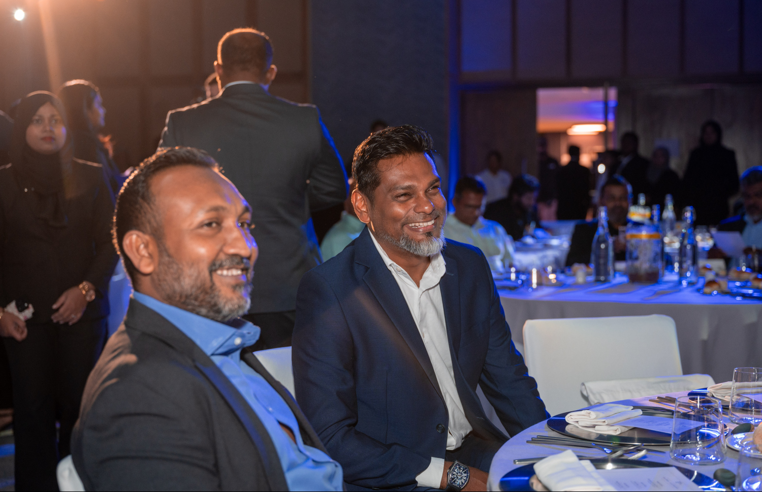 އެސްޓީއޯ އާއި ހިޓާޗީގެ ގުޅުމަށް 25 އަހަރު ފުރުން ފާހަގަކުރުމަށް ބާސެލޯ ނަސަންދުރާގައި ބޭއްވި ހާއްސަ ހަފުލާގައި އެސްޓީއޯގެ ކުރީގެ އެމްޑީ އަމްރު (ކ) ބައިވެރިވެވަޑައިގަންނަވަނީ.--- ފޮޓޯ: ނިޝާން އަލީ | މިހާރު