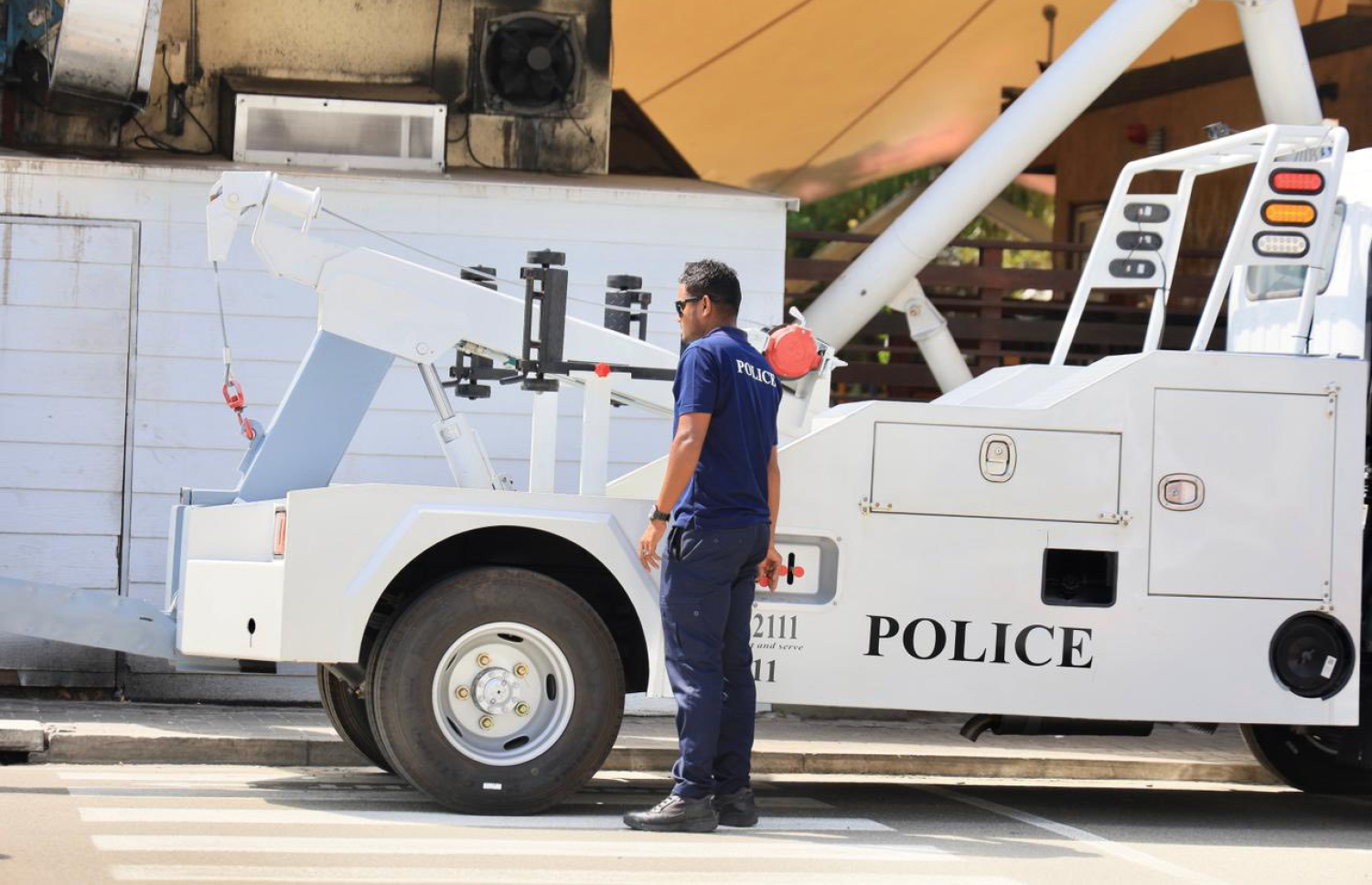 ފުލުހުންގެ ޓޯއަށް ހާއްސަކޮށްފަައިވާ އުޅަނދު.-- ފޮޓޯ: ޕޮލިސް