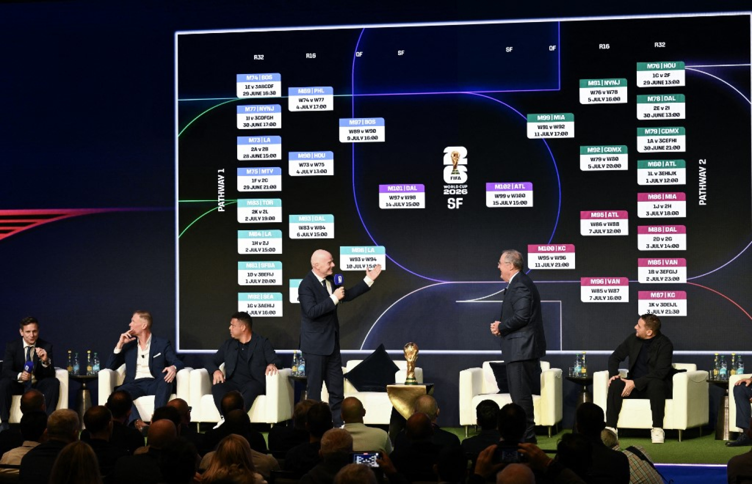 މެޗު ޝެޑިއުލް އާއްމުކުރަން ބޭއްވި ރަސްމިއްޔާތުގެ ތެރެއިން.-- ފޮޓޯ: އޭއެފްޕީ