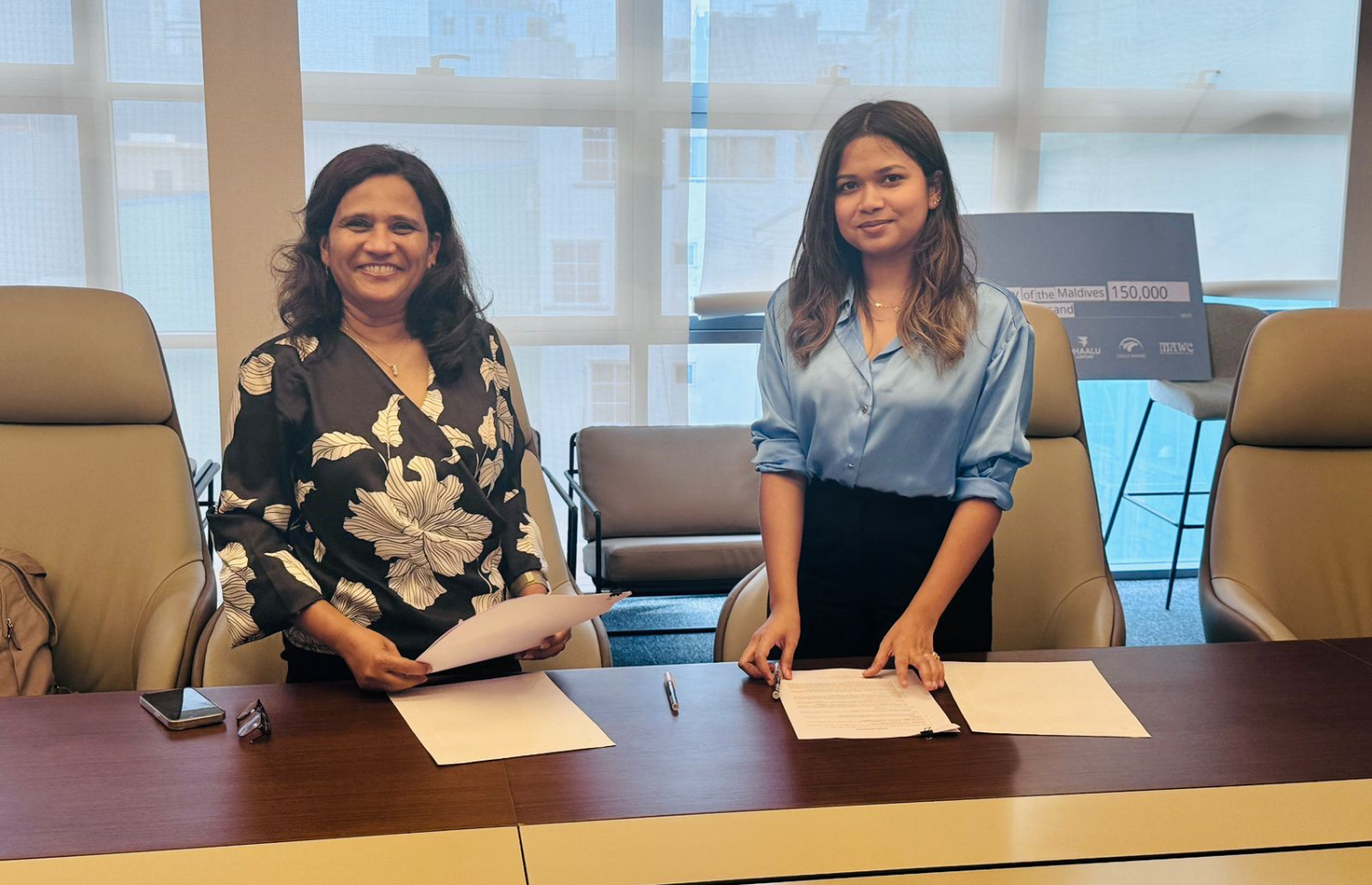 ކެންސަރަށް ހޭލުންތެރިކަން އިތުރުކުރުމަށް ގުޅިގެން މަސައްކަތްކުރުމަށް ނޯޓިލަސް ފައުންޑޭޝަނާއި ކެންސާ ސޮސައިޓީއާ ދެމެދުގައި އެއްބަސްވުމެއް ސޮއިކުރުން.-- ފޮޓޯ: ނޯޓިލަސް ފައުންޑޭޝަން