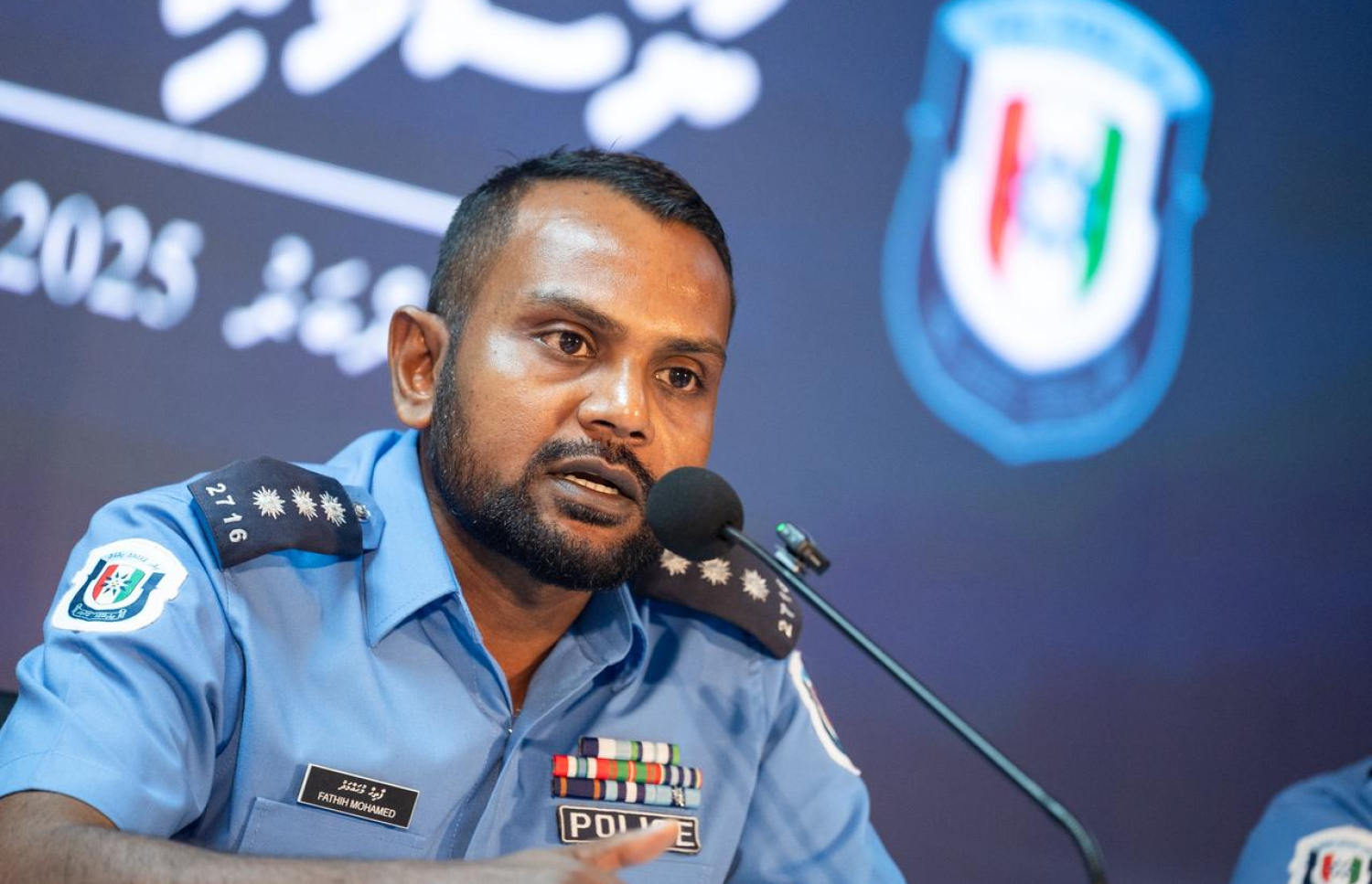 ޗީފް އިންސްޕެކްޓާ އޮފް ޕޮލިސް ފާތިހު ވާހަކަ ދައްކަވަނީ --- މިހާރު ފޮޓޯ/ފަޔާޒު މޫސާ