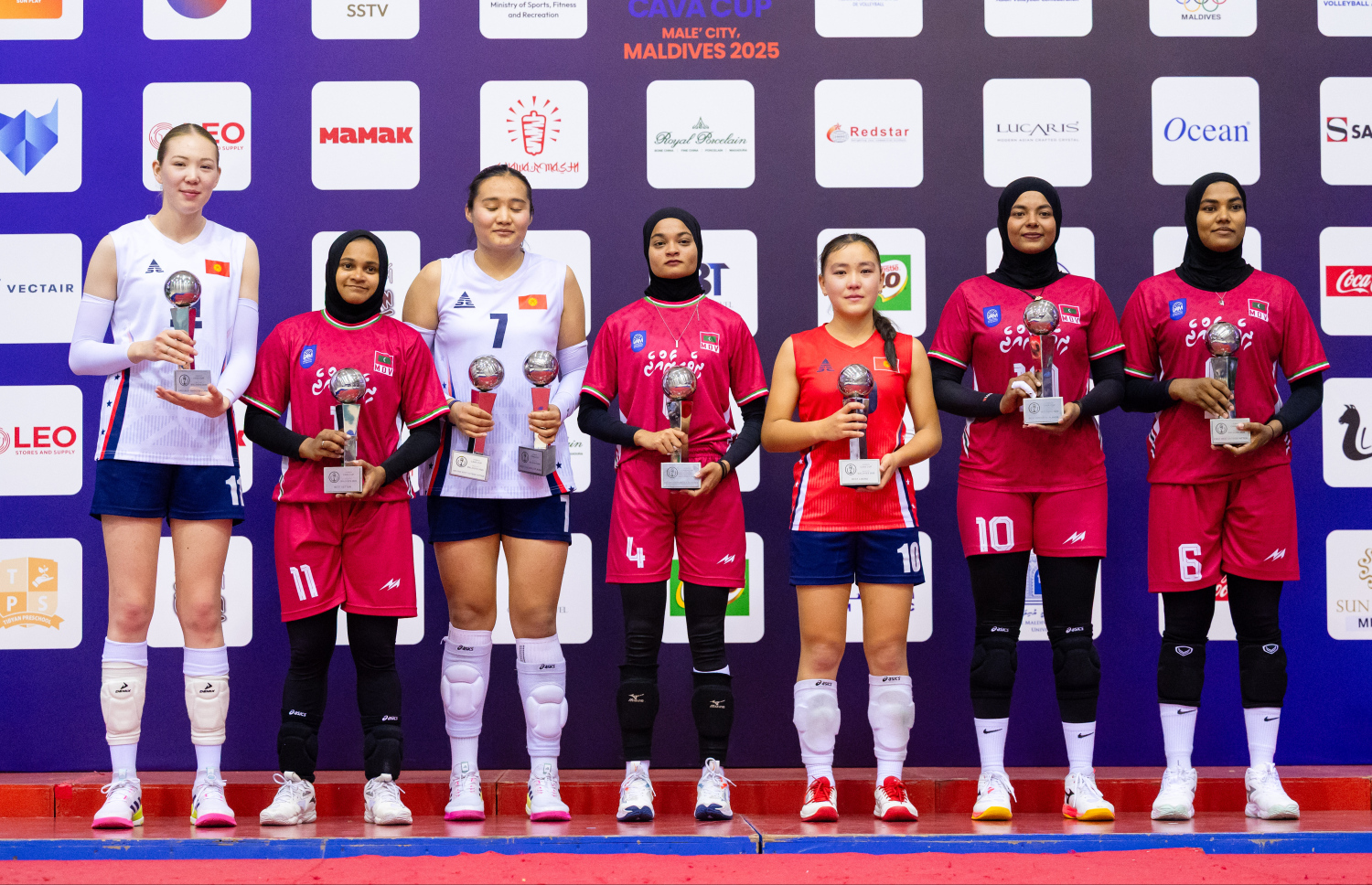 ކާވާ ކަޕް 2025ގެ ޑްރީމް ޓީމަށް ހޮވުނު ކުޅުންތެރިން ފޮޓޯއަކަށް ހުއްޓިގެން.--- ފޮޓޯ: ފަޔާޒު މޫސާ | މިހާރު