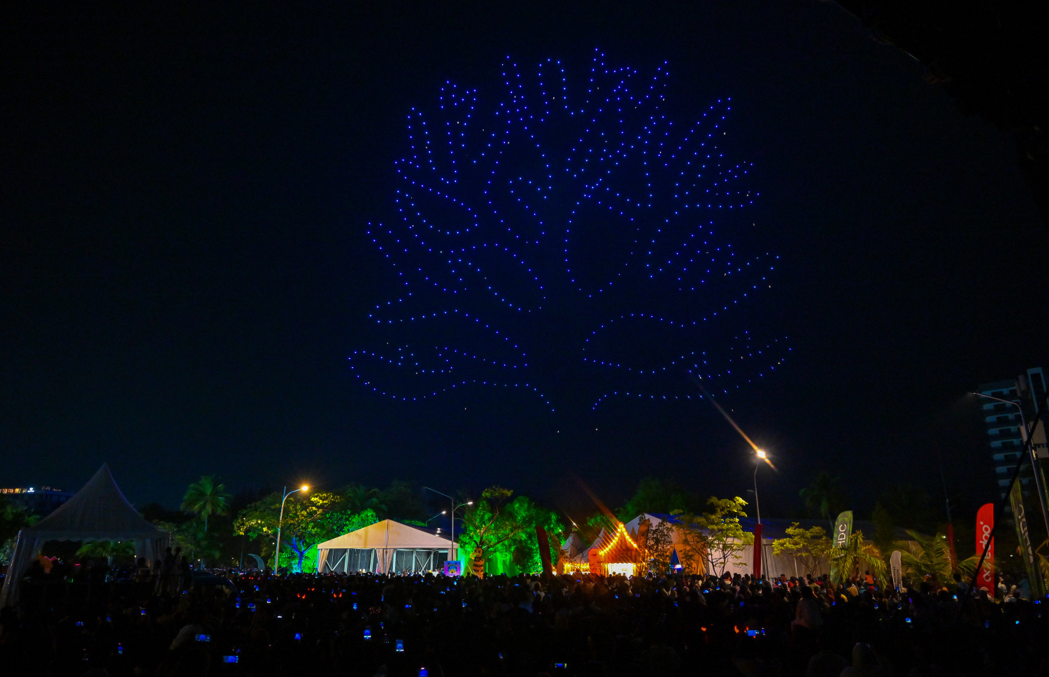 ރާއްޖެ އިން 2026 ވަނަ އަހަރަށް މަރުހަބާ ކިޔަން ބޭއްވި ފެސްޓިވަލްގައި ޕައިރޯ ޑްރޯން ޝޯގެ ހަރަކާތްތައް ދައްކާލަނީ.--- ފޮޓޯ: ފަޔާޒު މޫސާ | މިހާރު