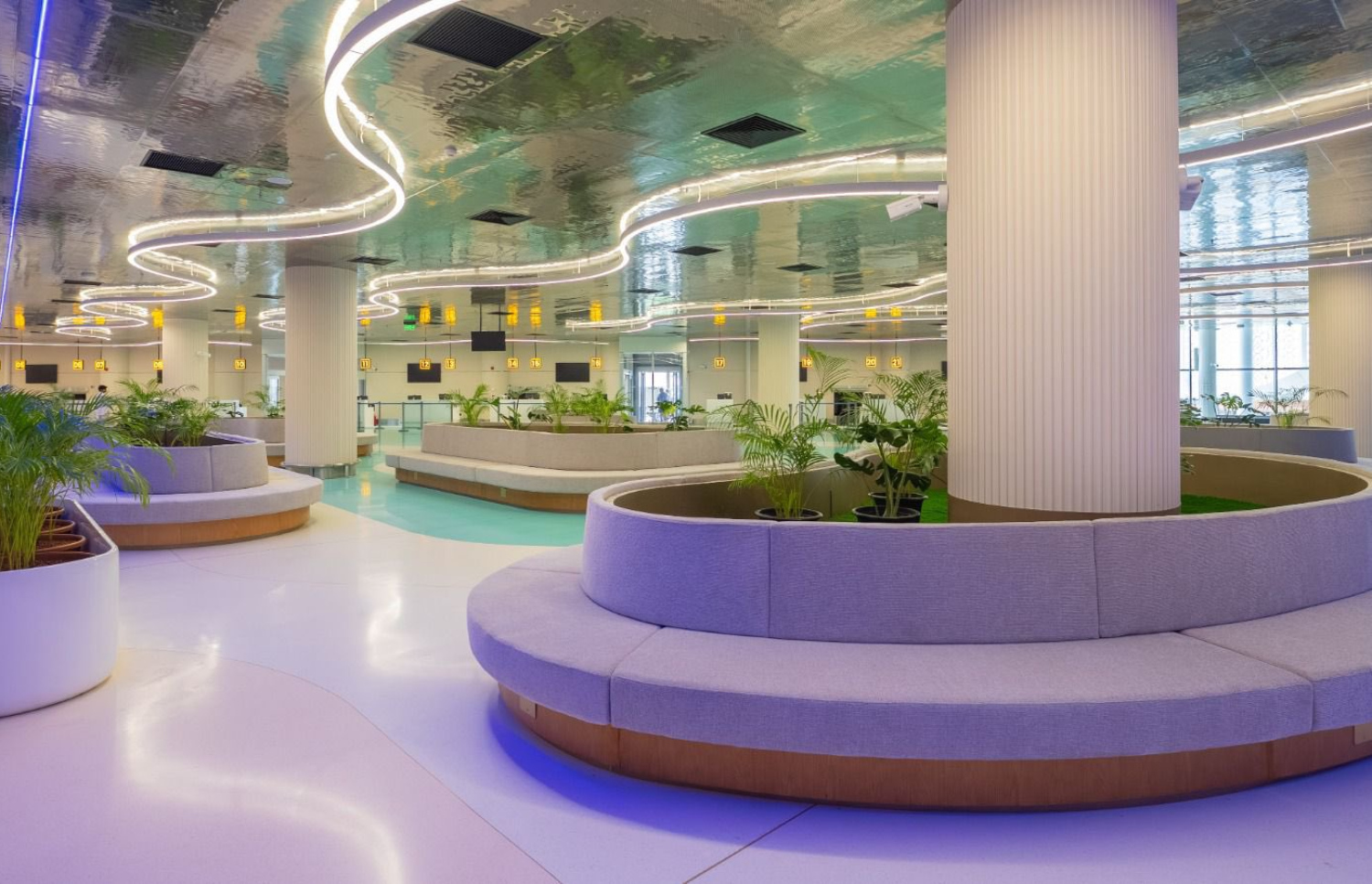 ވެލާނާ އެއާޕޯޓުގެ އާ ޓާމިނަލްގައި ސީޕްލޭންގެ ފަސިންޖަރުންނަށް ހާއްސަކޮށްގެން ގާއިމްކުރި ޗެކިން އޭރިއާ