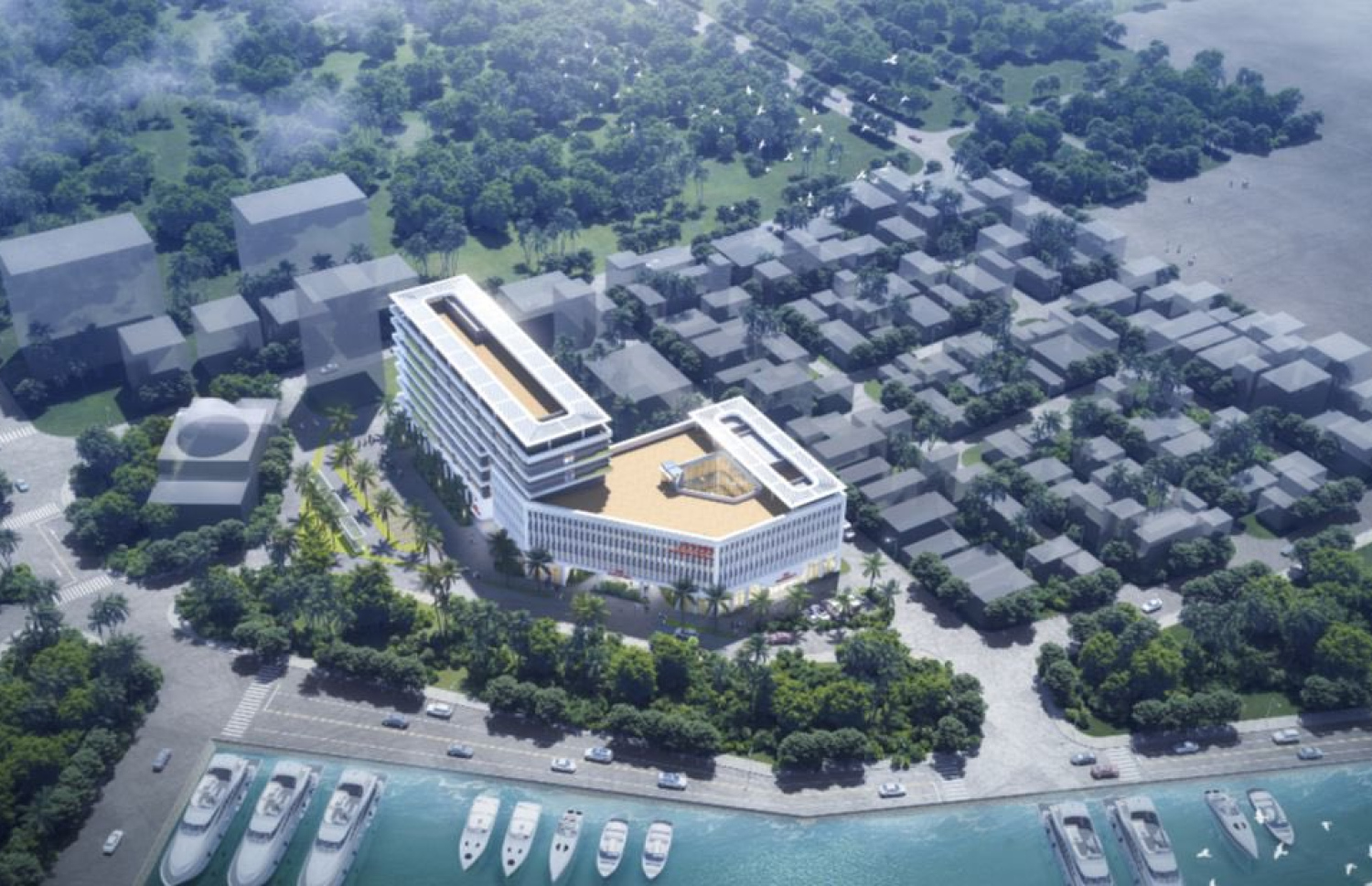 ޗައިނާގެ އެހީގައި ވިލިމާލޭގައި ހަދާ 100 އެނދުގެ ހޮސްޕިޓަލުގެ ޑިޒައިން.-- ފޮޓޯ: ކޮންސްޓްރަކްޝަން މިނިސްޓްރީ