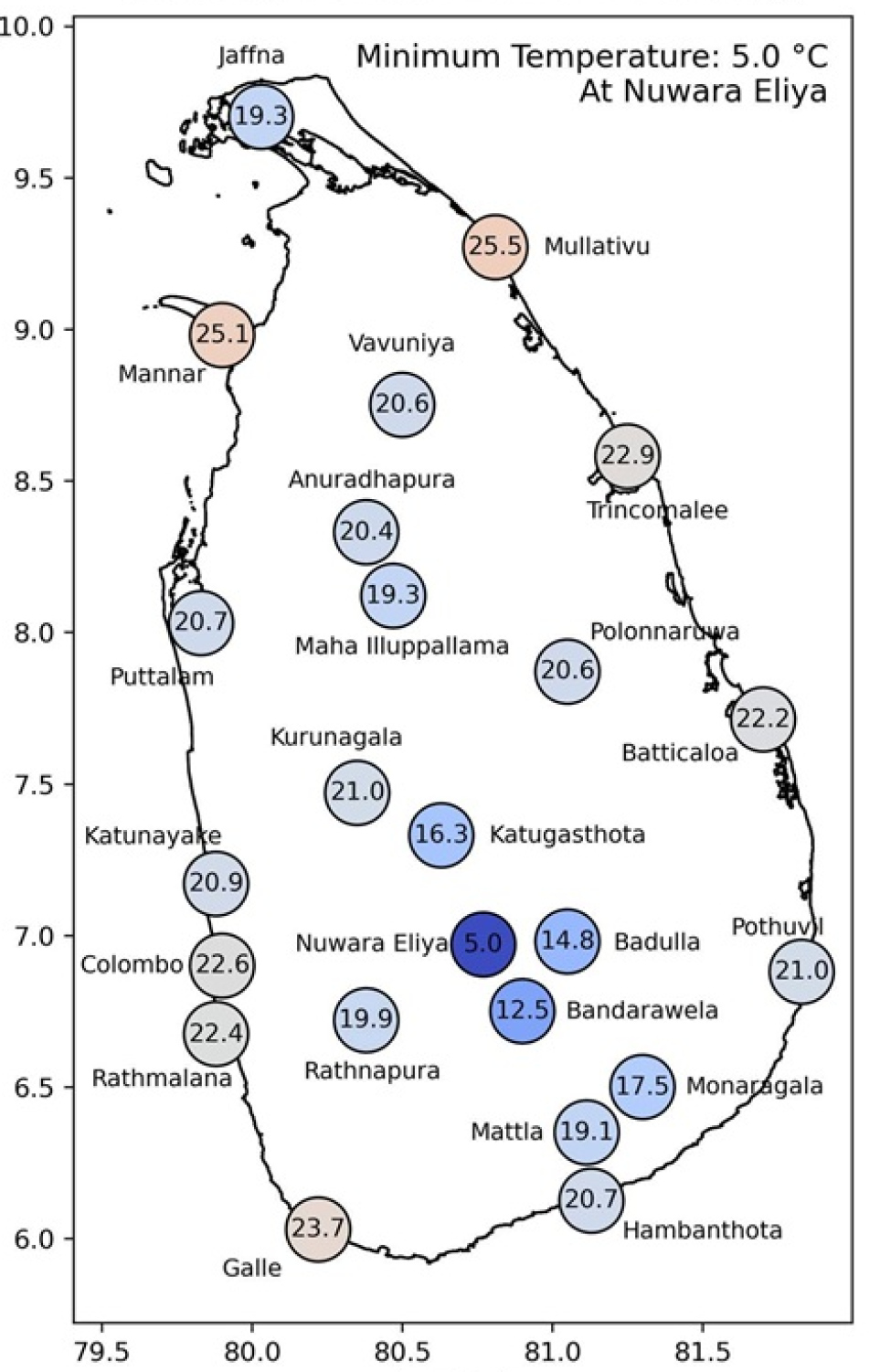 ސްރީ ލަންކާގެ އެކި ހިސާބުތަކަށް އިއްޔެ ފިނިހޫނުމިން ހުރި ވަރު (ލަންކާ މެޓް އޮފީސް)