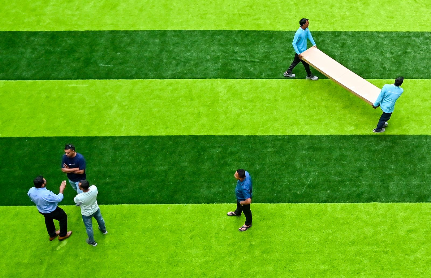 ހުޅުމާލެ 2 ގައި އަލަށް އިމާރާތްކުރި ސްކޫލް މާދަމާ ހުޅުވުމަށްޓަކައި އެންމެ ފަހުގެ މަސައްކަތްތައް ނިންމަނީ.---ފޮޓޯ: ފަޔާޒު މޫސާ| މިހާރު