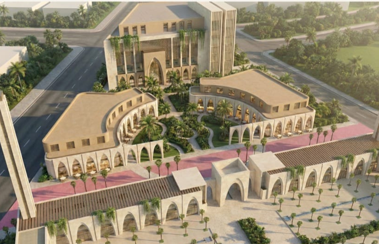 ބޮޑު މިސްކިތް ނިމޭއިރު ހުންނާނެ ގޮތުގެ ކުރެހުމެއް.-- ފޮޓޯ: އިސްލާމިކް މިނިސްޓްރީ