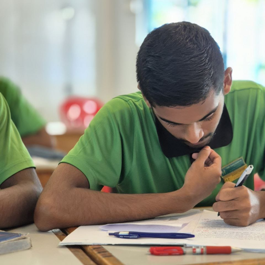 އިކޮނޮމިކްސް އިން ރާއްޖެއިން 1 ވަނަ ހޯދި ށ. އަތޮޅު މަދަރުސާގެ ދަރިވަރު އައްޔާޝް އަލީ ކްލާހެއްގައި.-- ފޮޓޯ: އިބްރާހިމް މަބްރޫކް