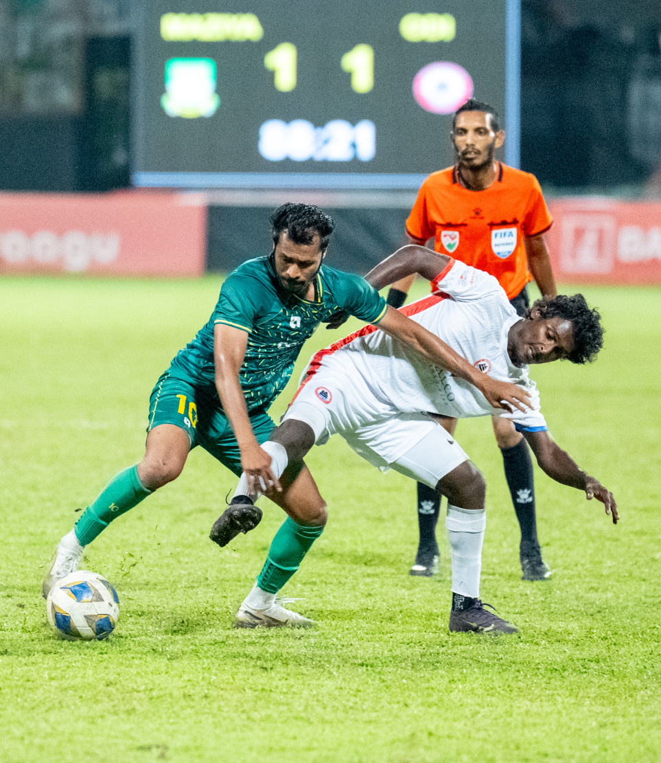 ރޭ ކުޅުނު ޕްރެޒިޑެންޓްސް ކަޕް ފައިނަލް މެޗުގެ ތެރެއިން .-- ފޮޓޯ: ނިޝާން އަލީ | މިހާރު