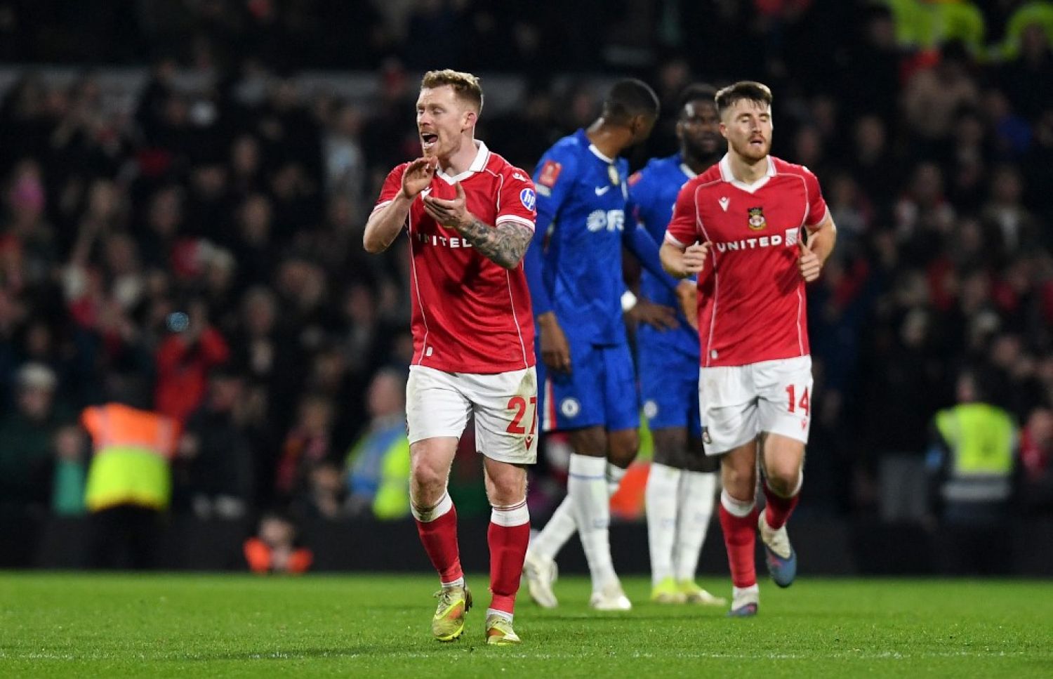 ރެކްސްހެމްގެ ފުރަތަމަ ގޯލަށް ފަހު.-- ފޮޓޯ: އޭއެފްޕީ