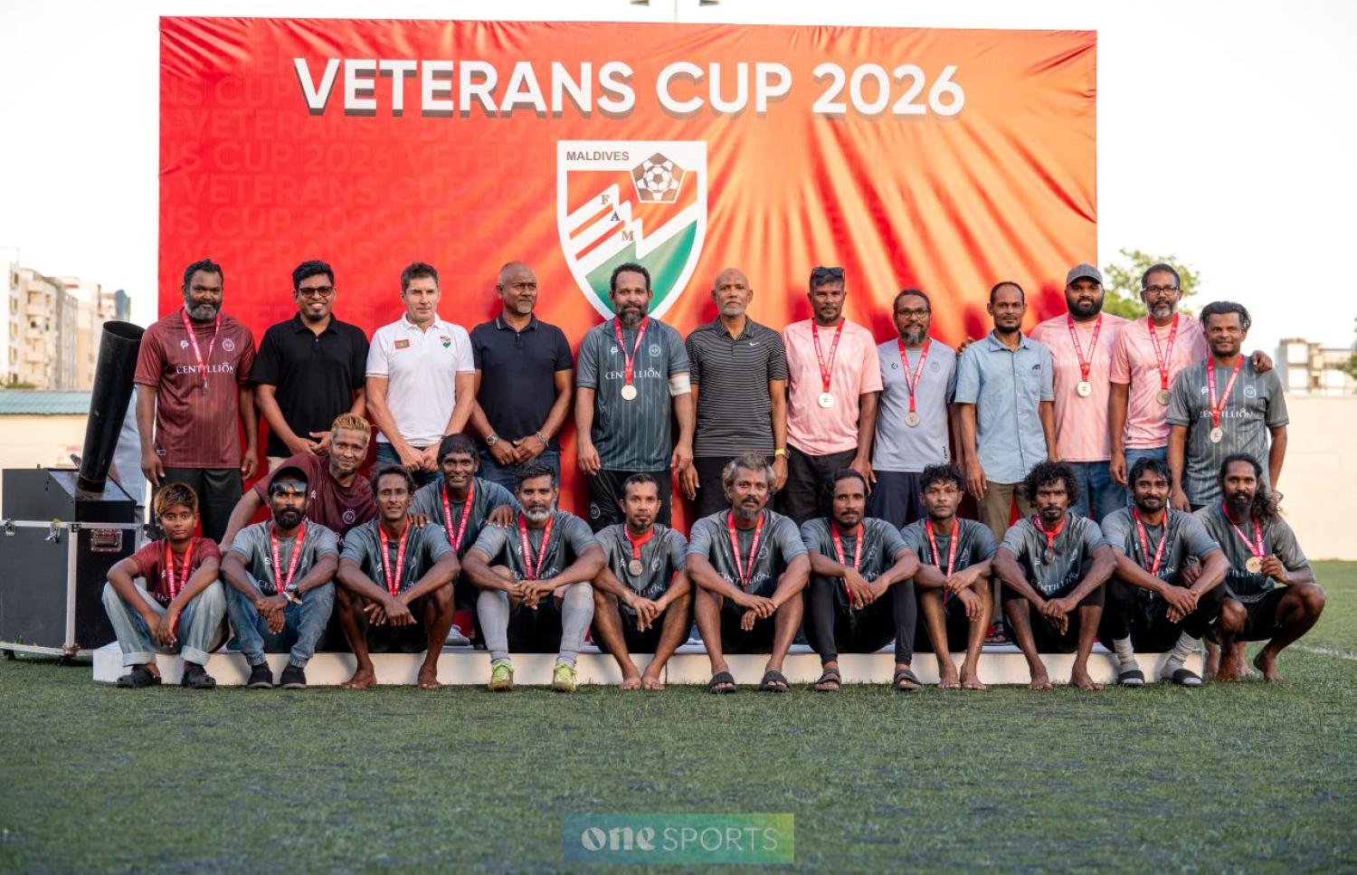 އެފްއޭއެމް ވެޓެރަންސް ކަޕްގެ ރަނަރަޕް ޓީމު، ހުޅުމާލެ.--- ފޮޓޯ: ވަން އޮންލައިން/ ހަމްދާން އަހުމަދު