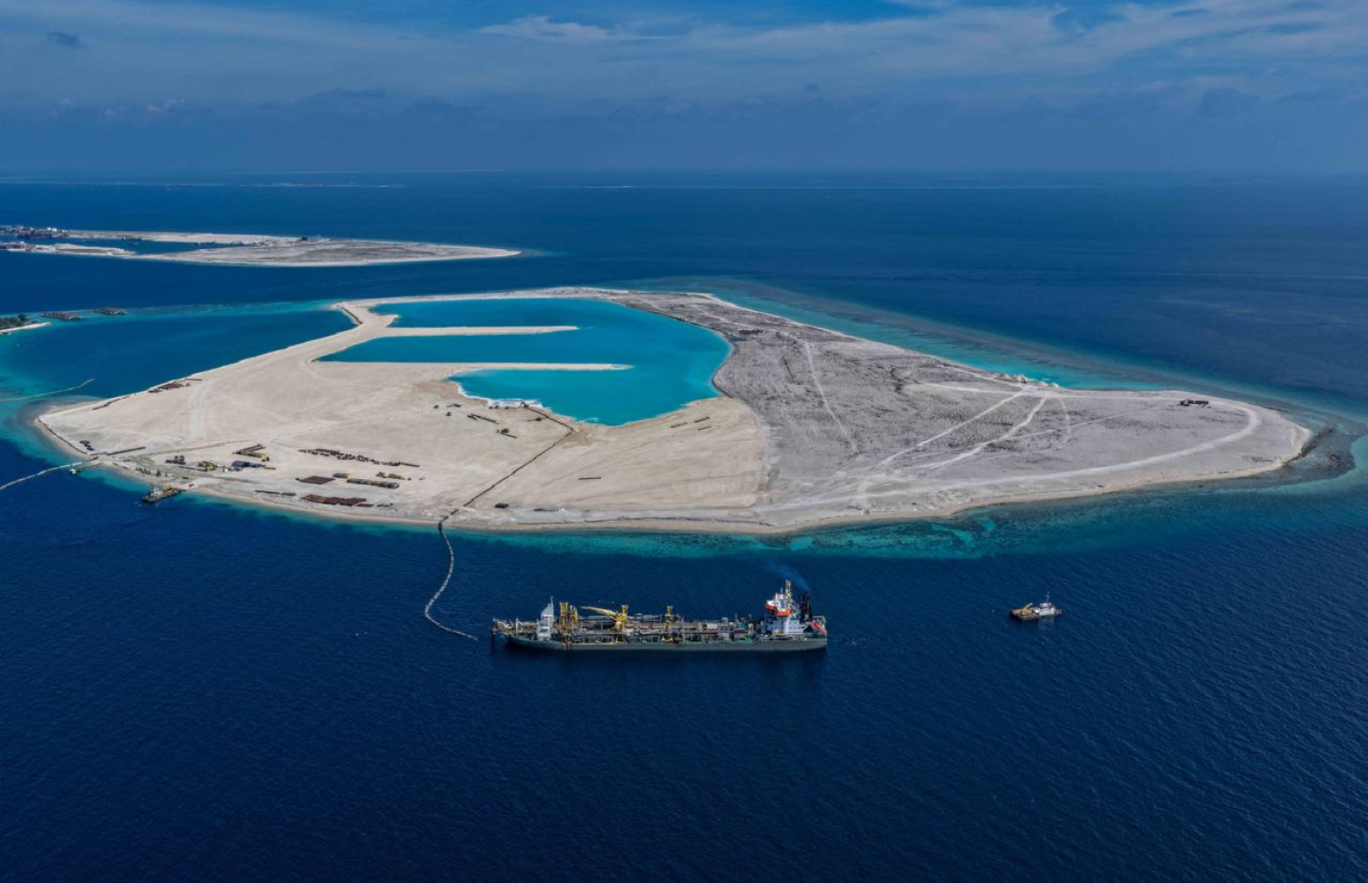 ގިރާވަރުފަޅު މިހާރު ހިއްކާފައިވާ ސަރަހައްދު-- ފޮޓޯ: ރައީސް އޮފީސް