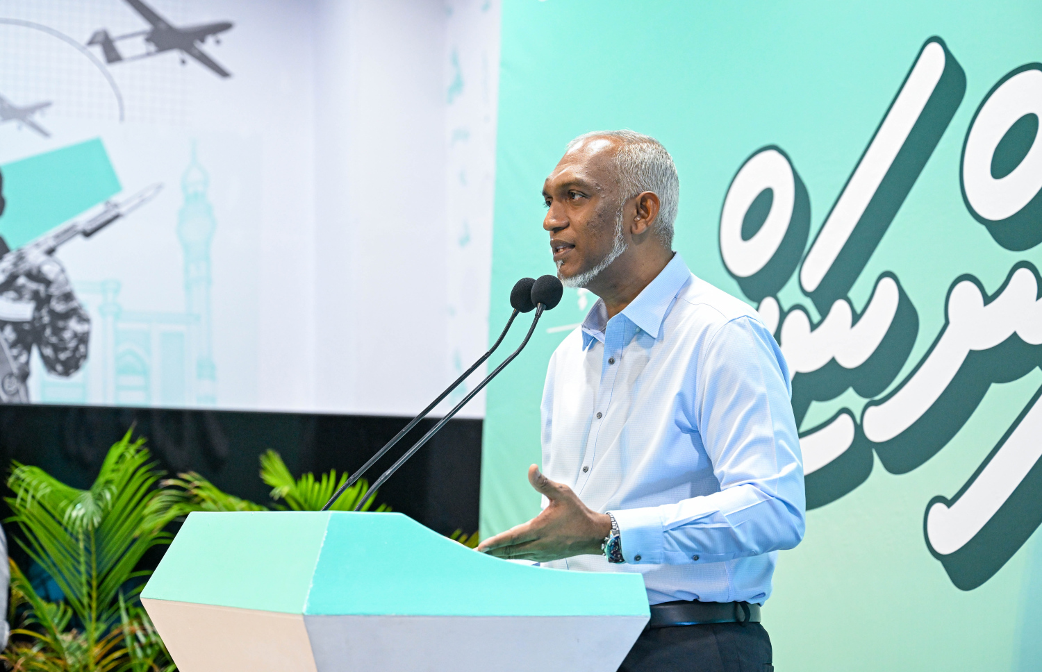 ޕީއެންސީގެ ރޭގެ ޖަލްސާގައި ރައީސް މުއިއްޒު ވާހަކަފުޅު ދައްކަވަނީ