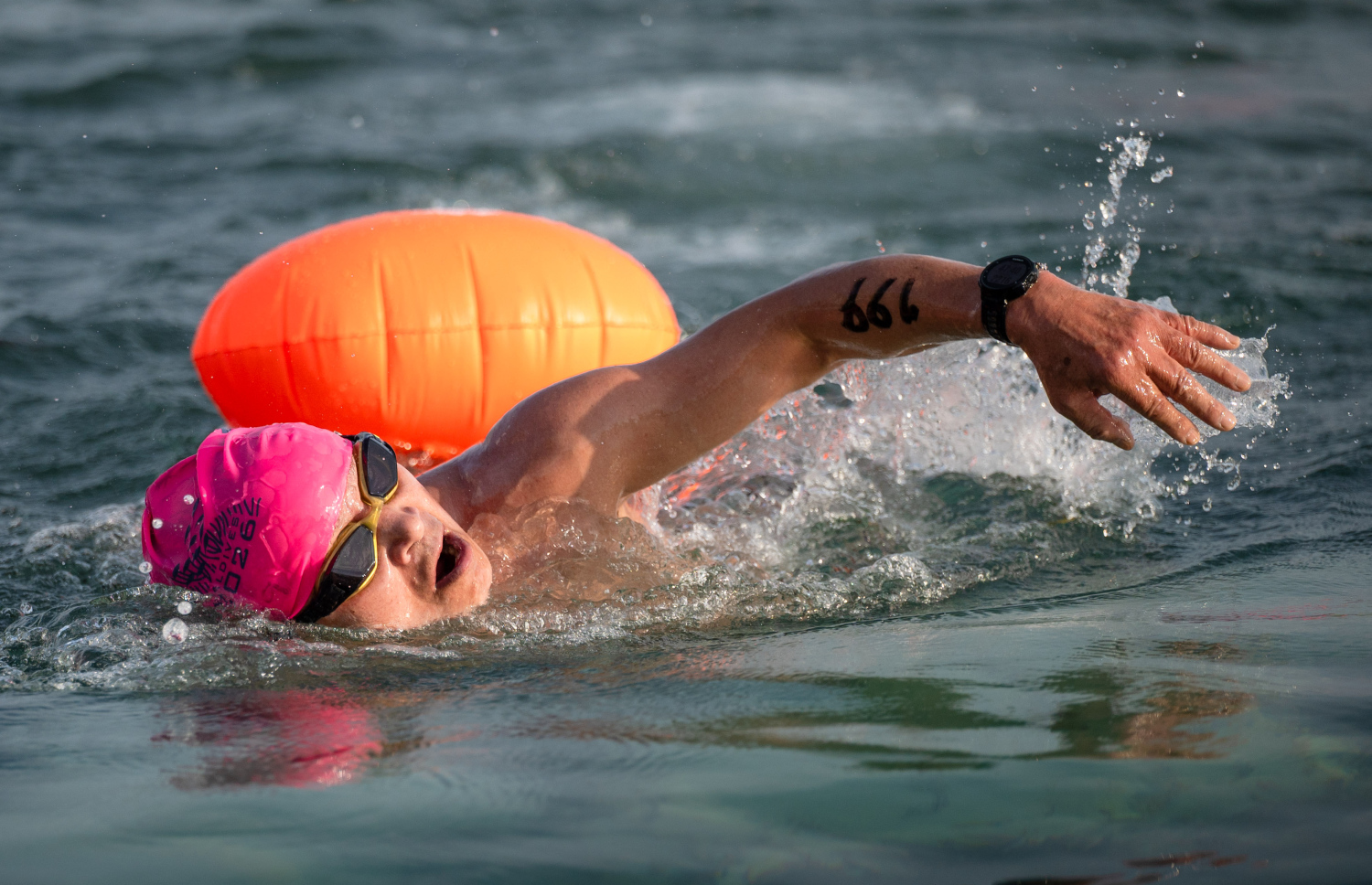 މާފުށީގައި މިހާރު ކުރިއަށް ގެންދާ "އޯޝަން މޭން މޯލްޑިވްސް"ގެ ސްޕްރިންޓްގައި ރާއްޖެ އިން ބޭރުގެ ފެތުންތެރިއަކު ފަތަނީ.--- ފޮޓޯ: ފަޔާޒު މޫސާ | މިހާރު