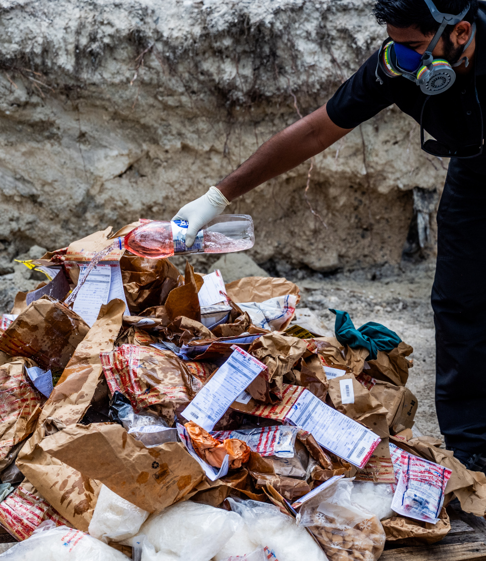 ފުލުހުންގެ ބެލުމުގެ ދަށުގައި ހުރި ޑްރަގްސް ނައްތާލަން ތައްޔާރުކޮށްފައި.-- ފޮޓޯ: ނިޝާން އަލީ | މިހާރު