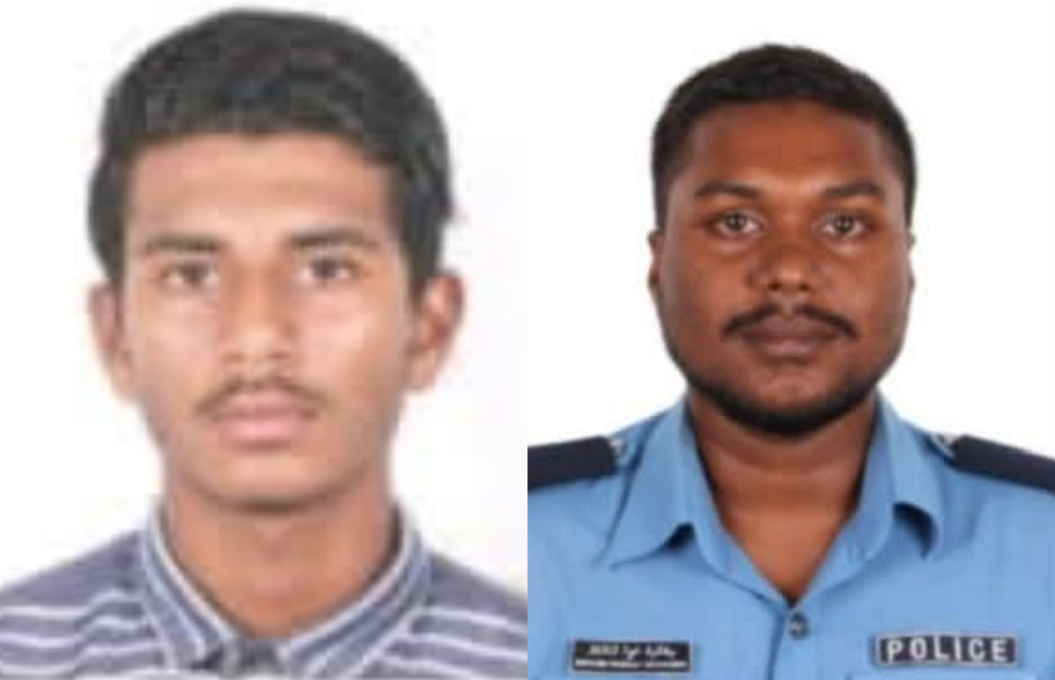 އއ. ހިމަންދޫގައި ގެނބުނު ކުދިން ސަލާމަތްކުރި ޕޮލިސް ކޮންސްޓަބަލް އާއި އެ ރަށުގެ ޒުވާނާ.