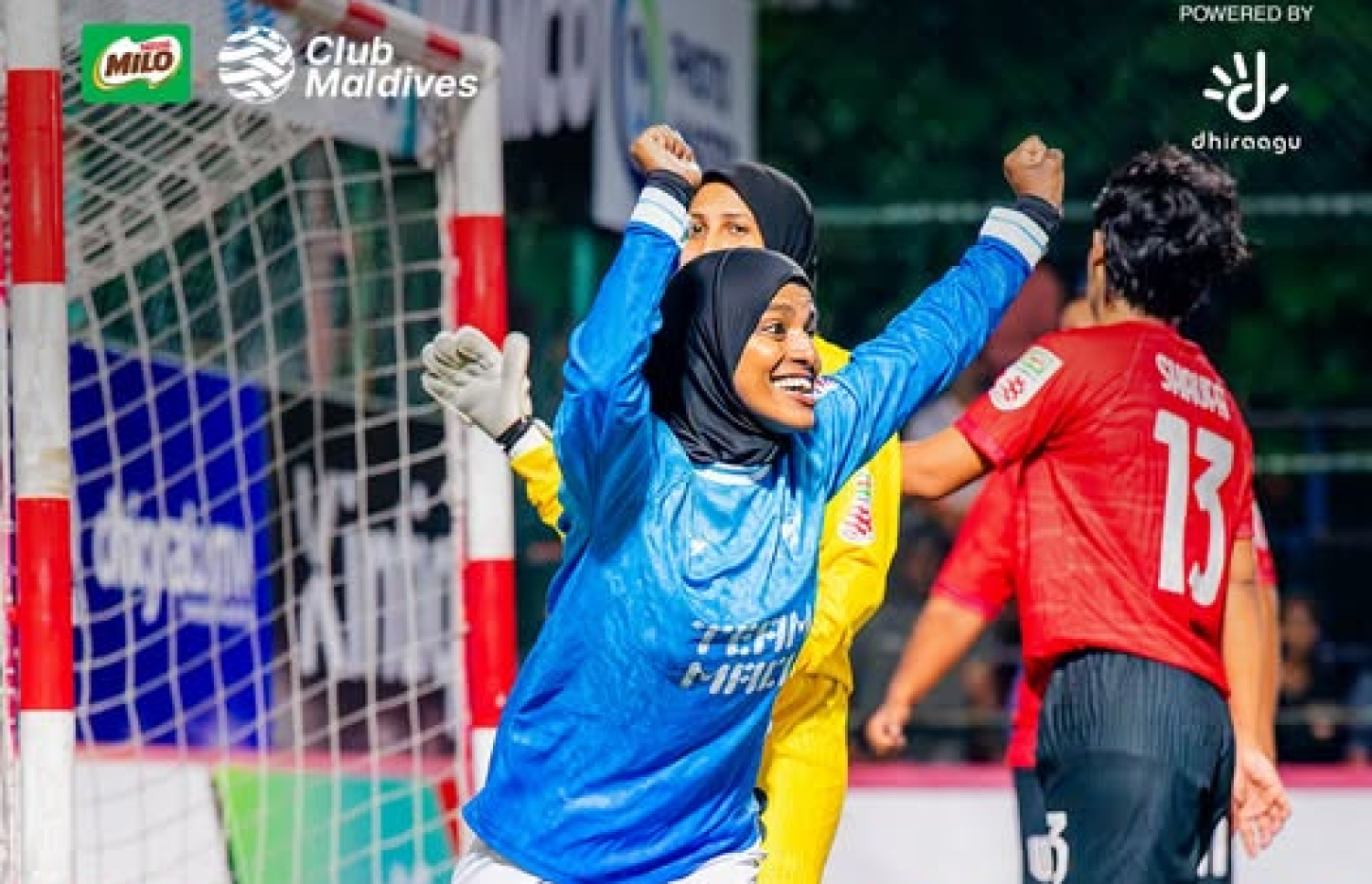 އެމްއޭސީއެލް އިން ބީއެމްއެލް ކޮޅަށް ގޯލު ޖެހުމަށް ފަހު މިދިޔަ އަހަރުގެ ރަނަރަޕް އެމްއޭސީއެލް ވަނީ އެންމެ ޕޮއިންޓަކާ އެކު މުބާރާތުން ކަޓައިފަ.-- ފޮޓޯ: ކްލަބް މޯލްޑިވްސް